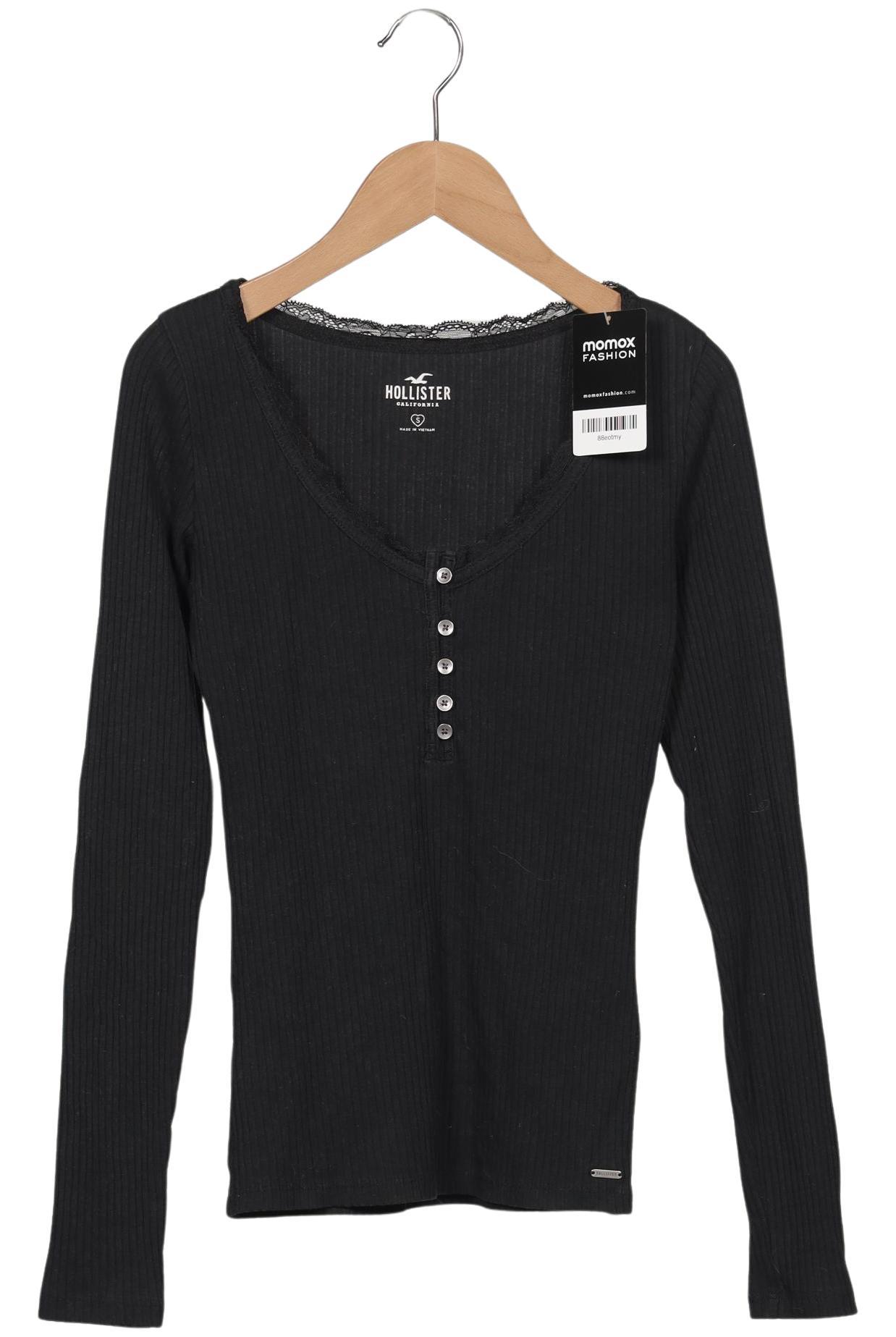 

Hollister Damen Langarmshirt, schwarz, Gr. 36