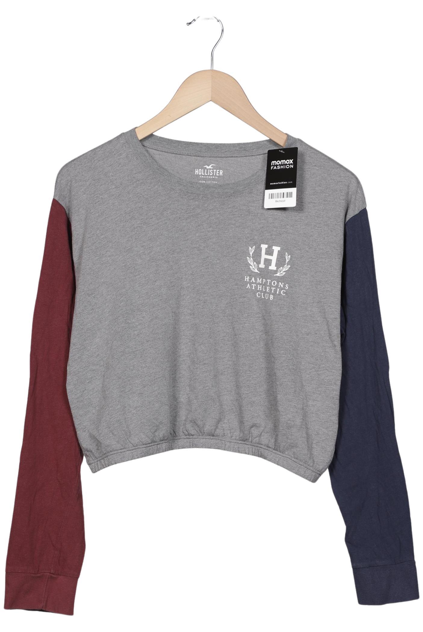 

Hollister Damen Langarmshirt, grau, Gr. 42