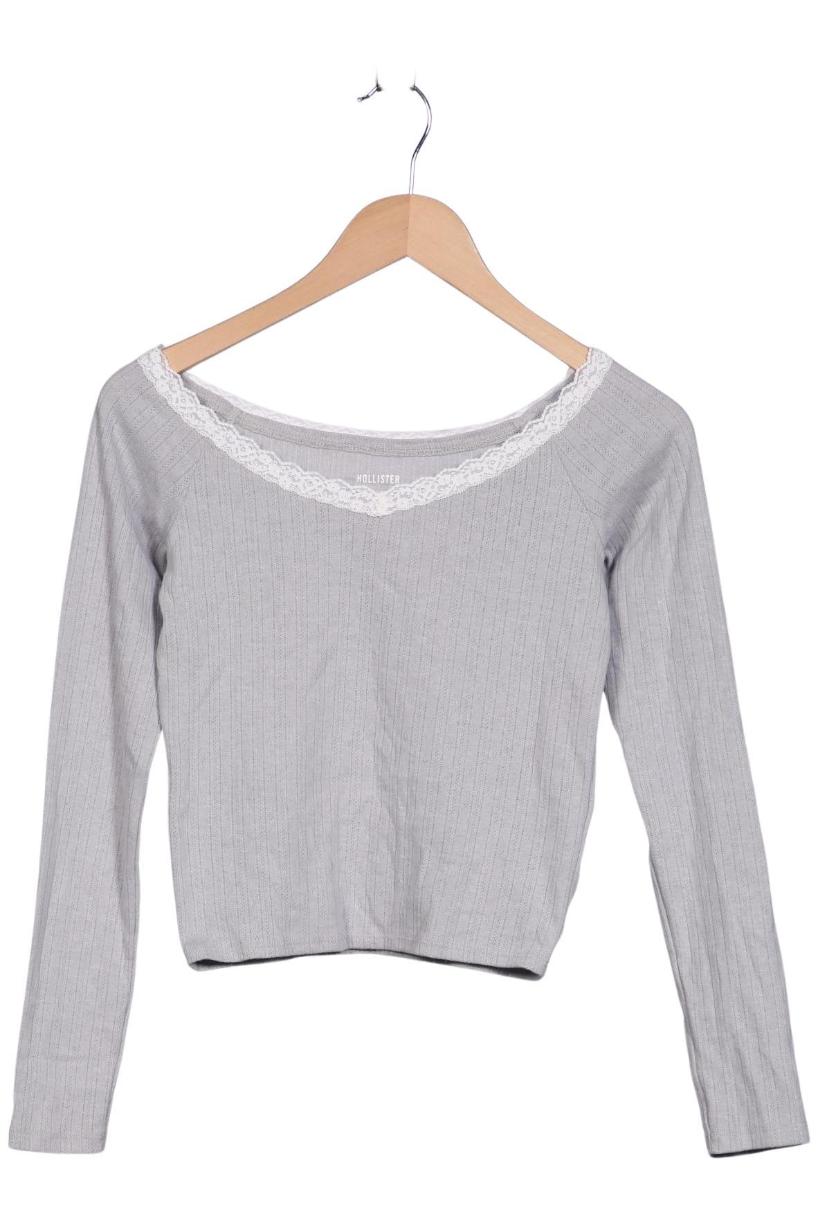 

Hollister Damen Langarmshirt, grau, Gr. 36
