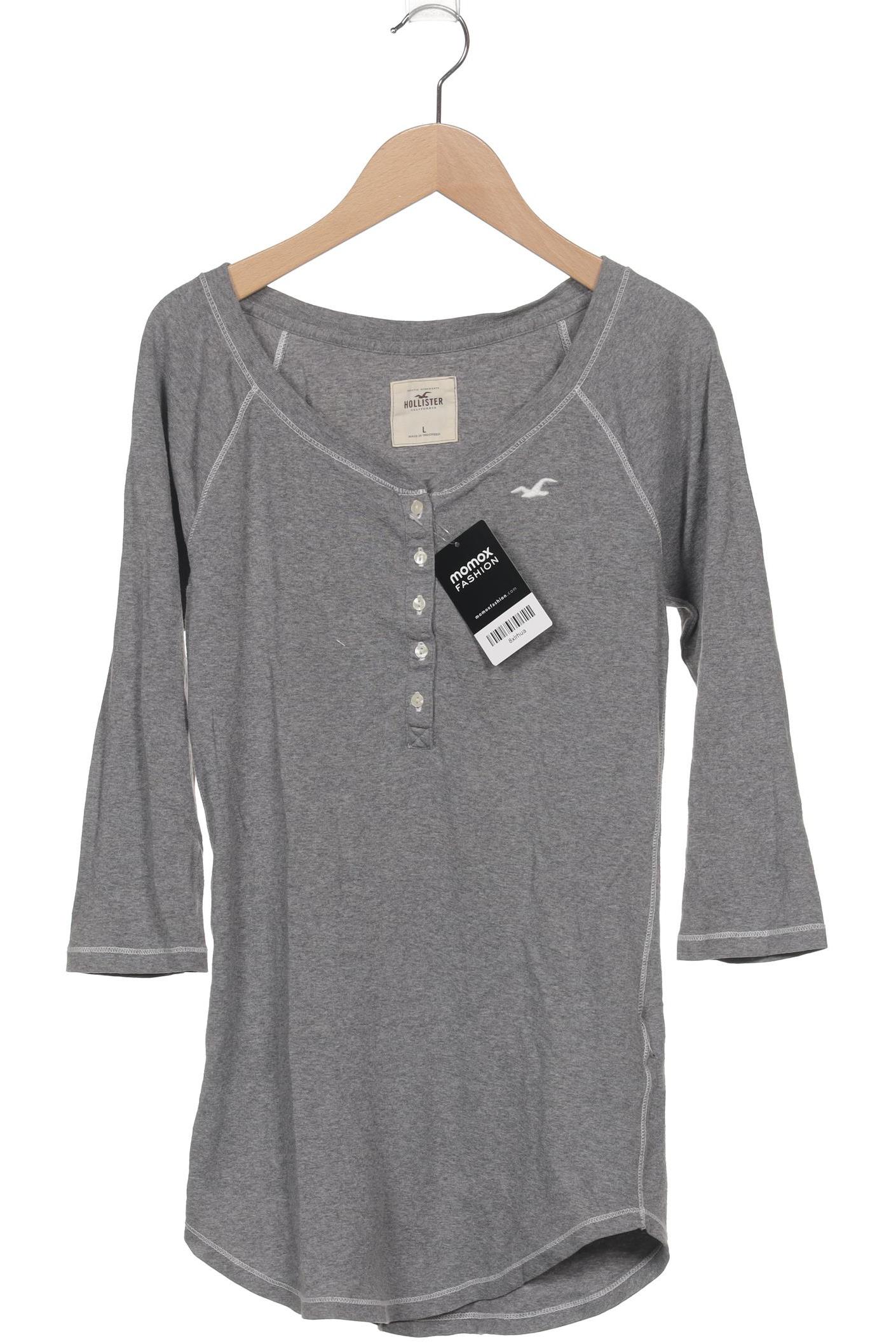 

Hollister Damen Langarmshirt, grau, Gr. 42