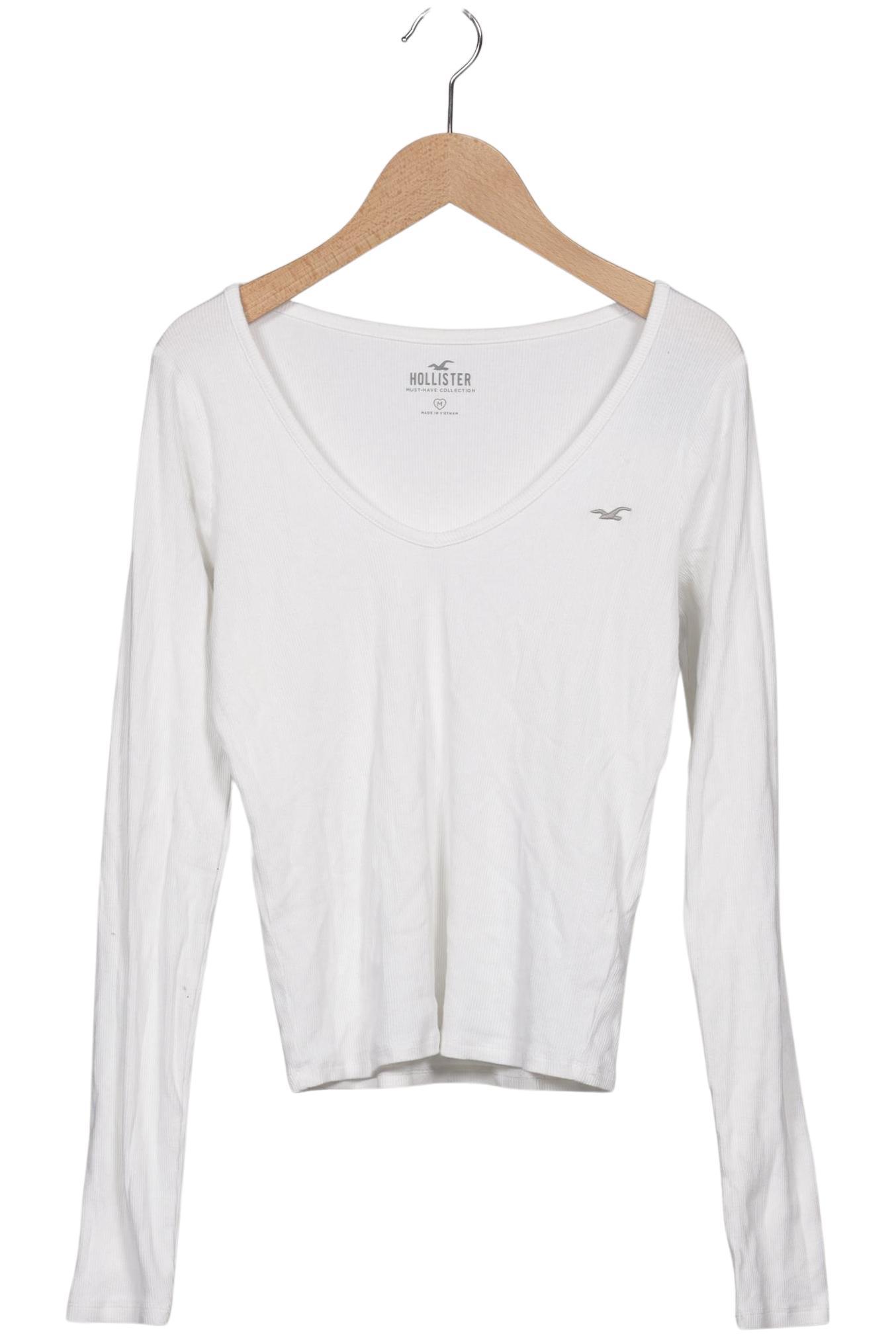 

Hollister Damen Langarmshirt, weiß, Gr. 38