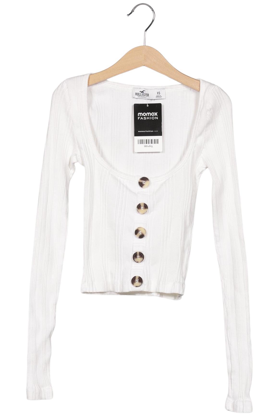 

Hollister Damen Langarmshirt, weiß, Gr. 34