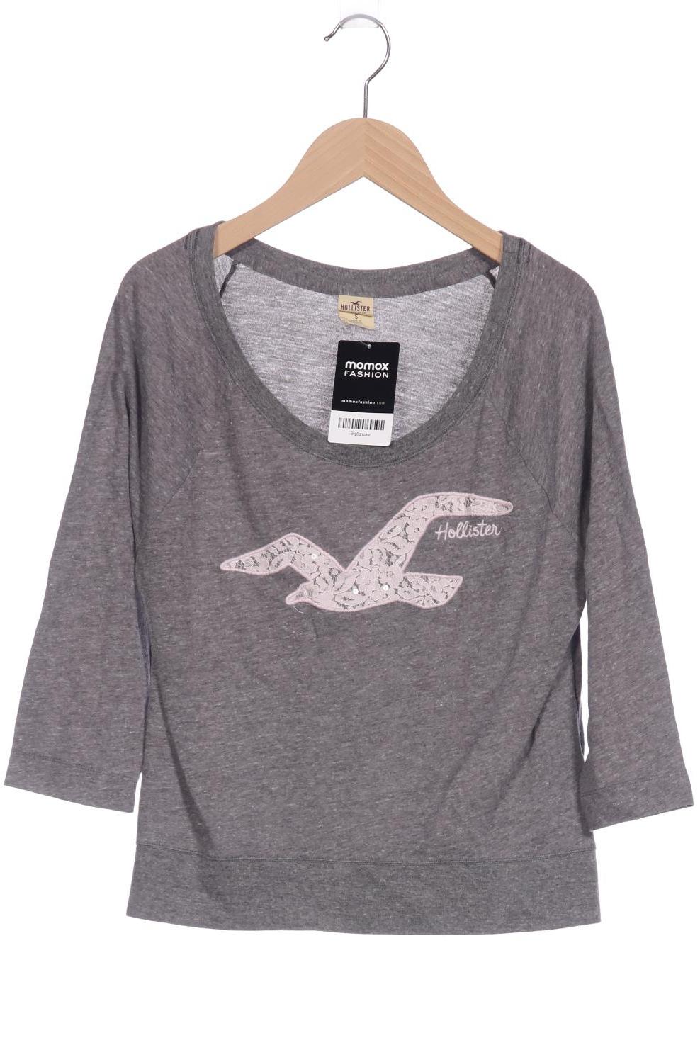 

Hollister Damen Langarmshirt, grau, Gr. 36
