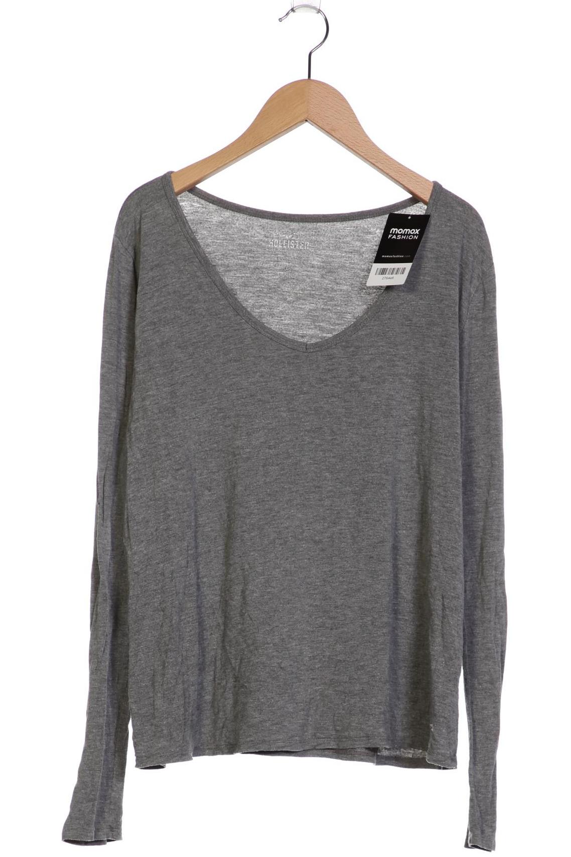 

Hollister Damen Langarmshirt, grau, Gr. 42