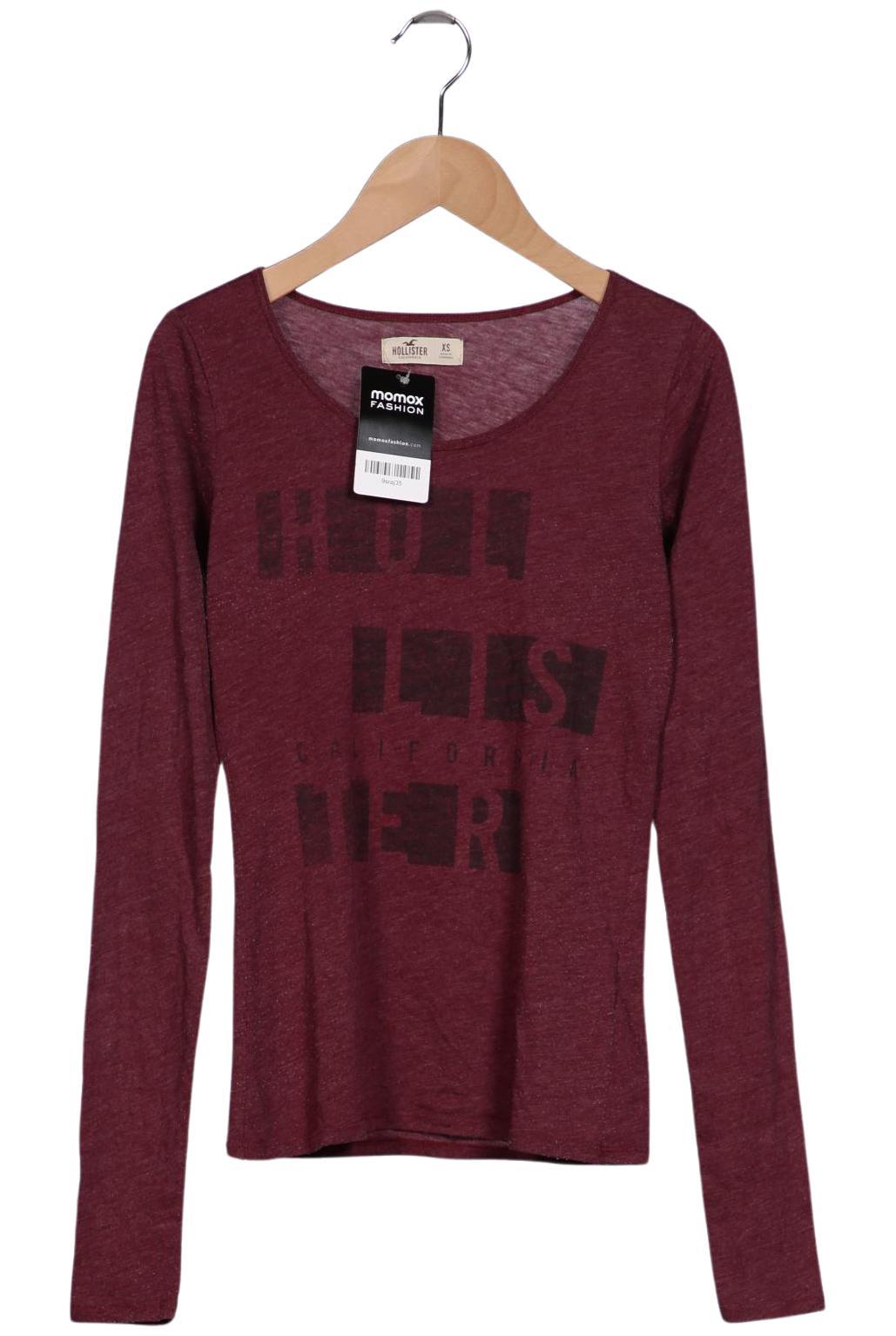 

Hollister Damen Langarmshirt, bordeaux, Gr. 34