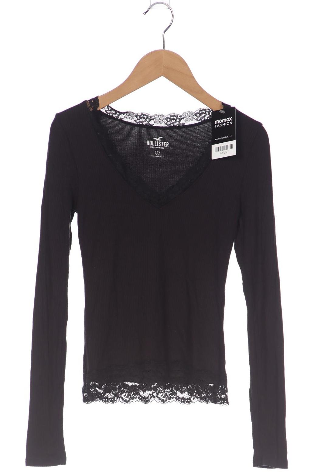 

Hollister Damen Langarmshirt, schwarz, Gr. 36