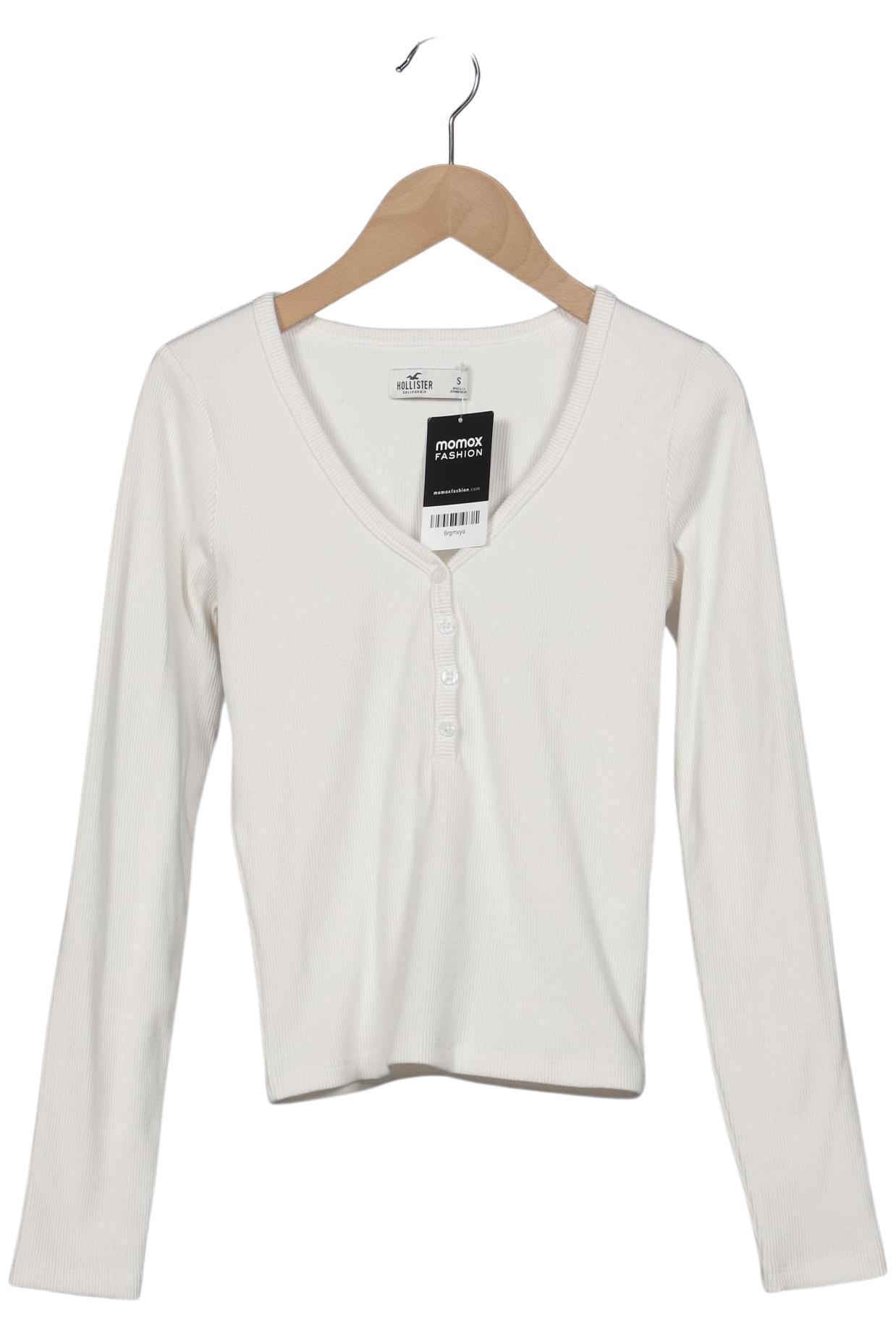 

Hollister Damen Langarmshirt, weiß, Gr. 36