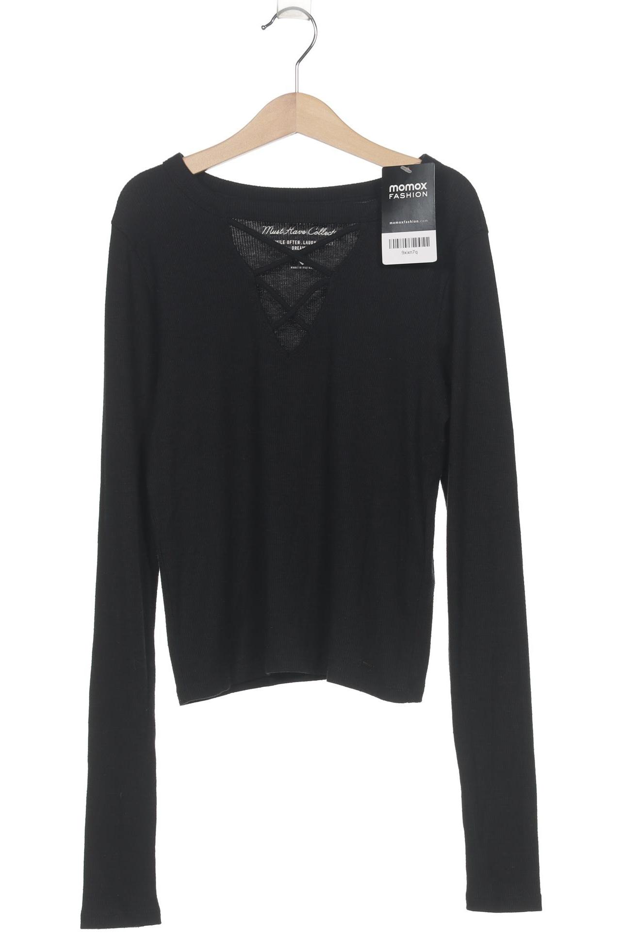 

Hollister Damen Langarmshirt, schwarz, Gr. 34