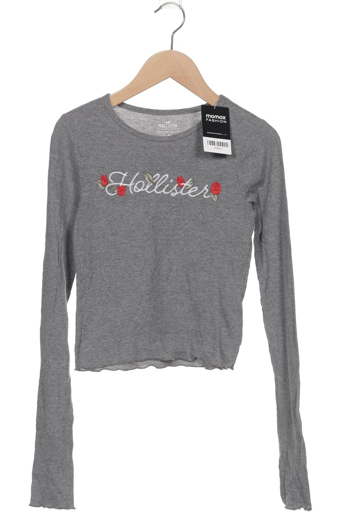 

Hollister Damen Langarmshirt, grau, Gr. 34