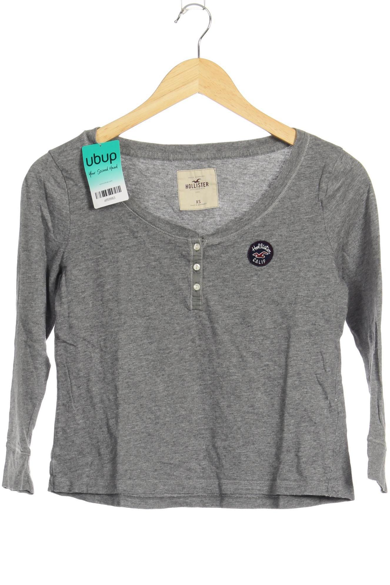 

Hollister Damen Langarmshirt, grau, Gr. 34