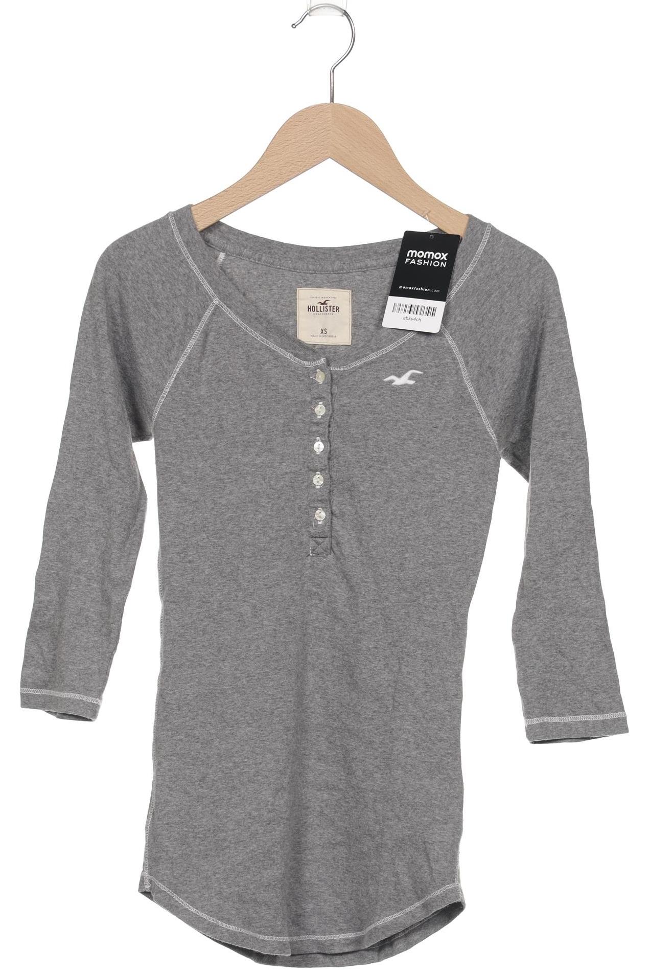 

Hollister Damen Langarmshirt, grau, Gr. 34