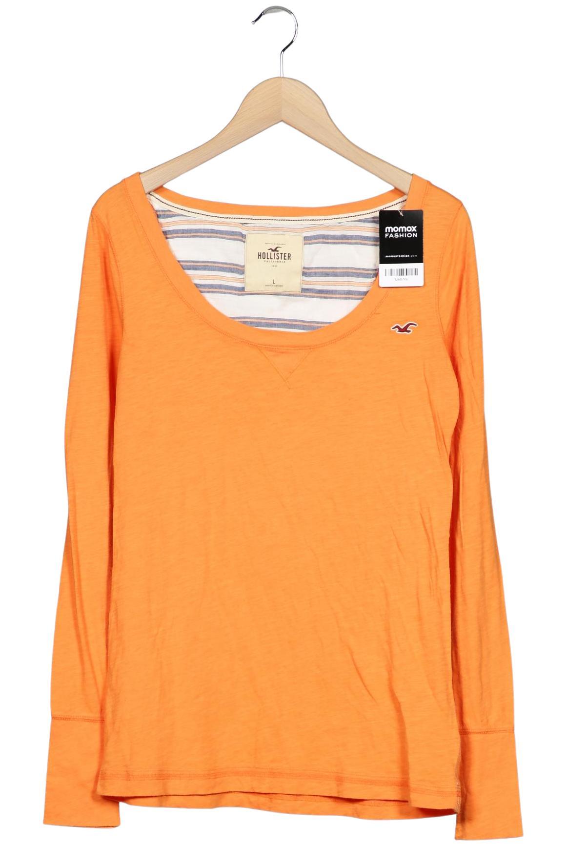 

Hollister Damen Langarmshirt, orange, Gr. 42