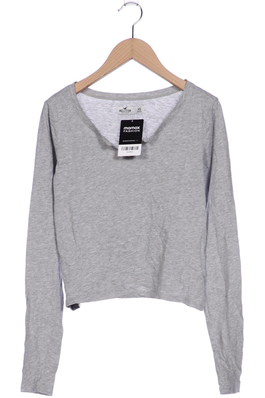

Hollister Damen Langarmshirt, grau, Gr. 34