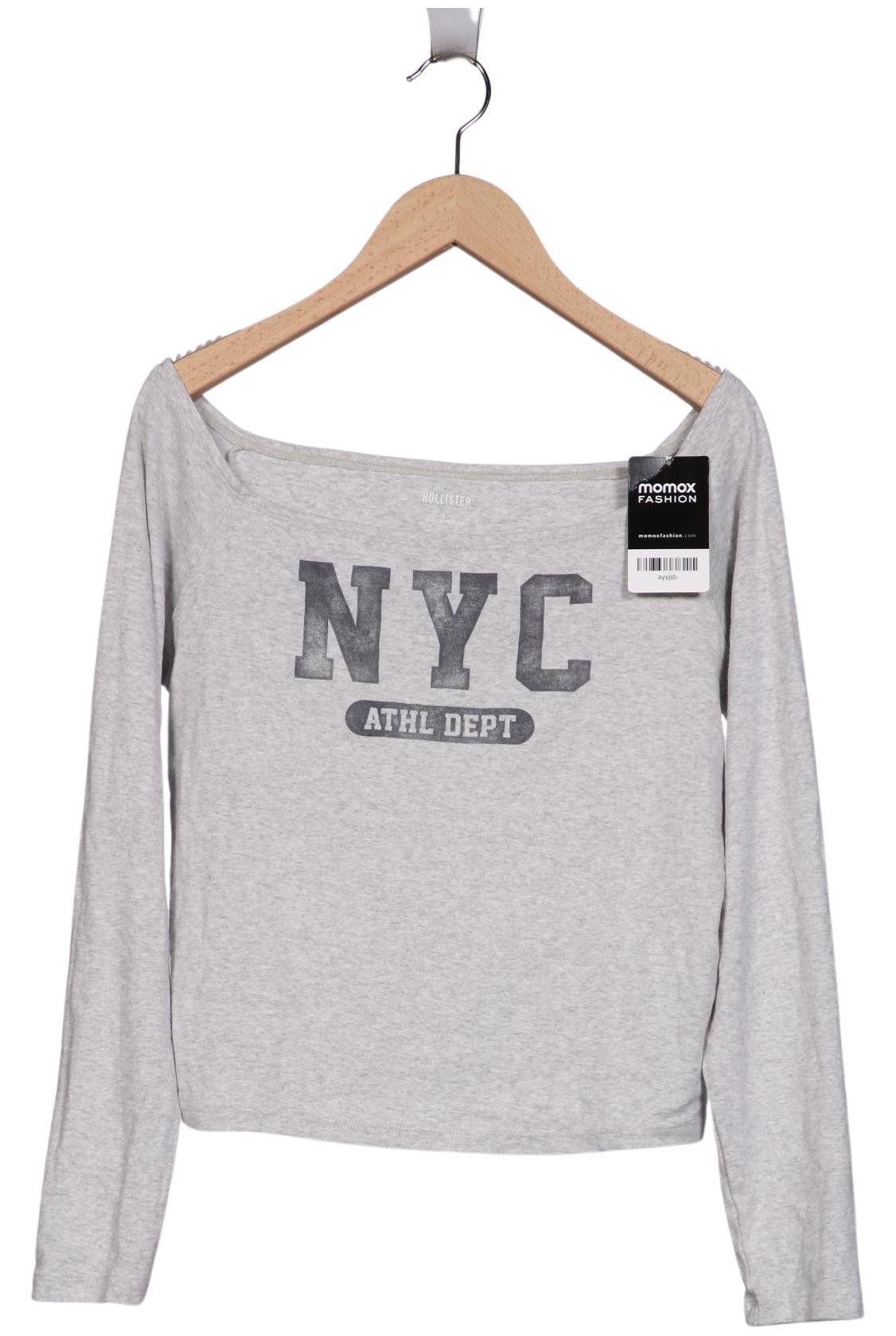 

Hollister Damen Langarmshirt, grau, Gr. 42