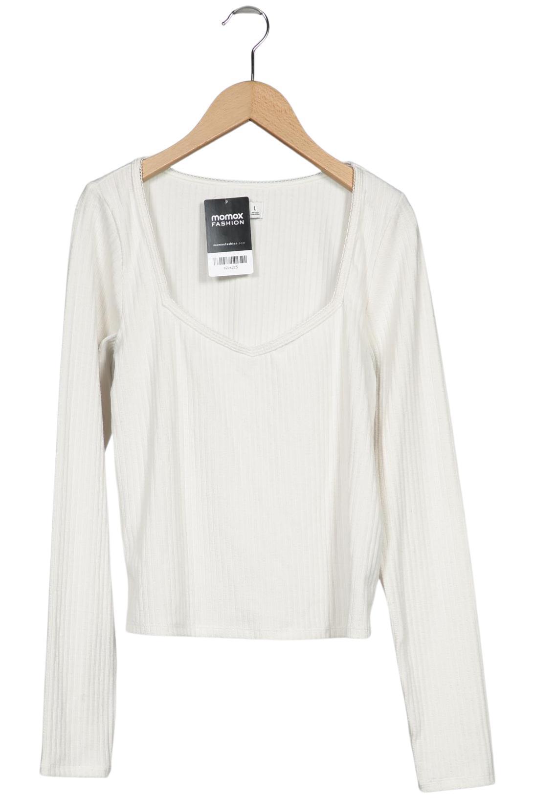 

Hollister Damen Langarmshirt, cremeweiß, Gr. 42