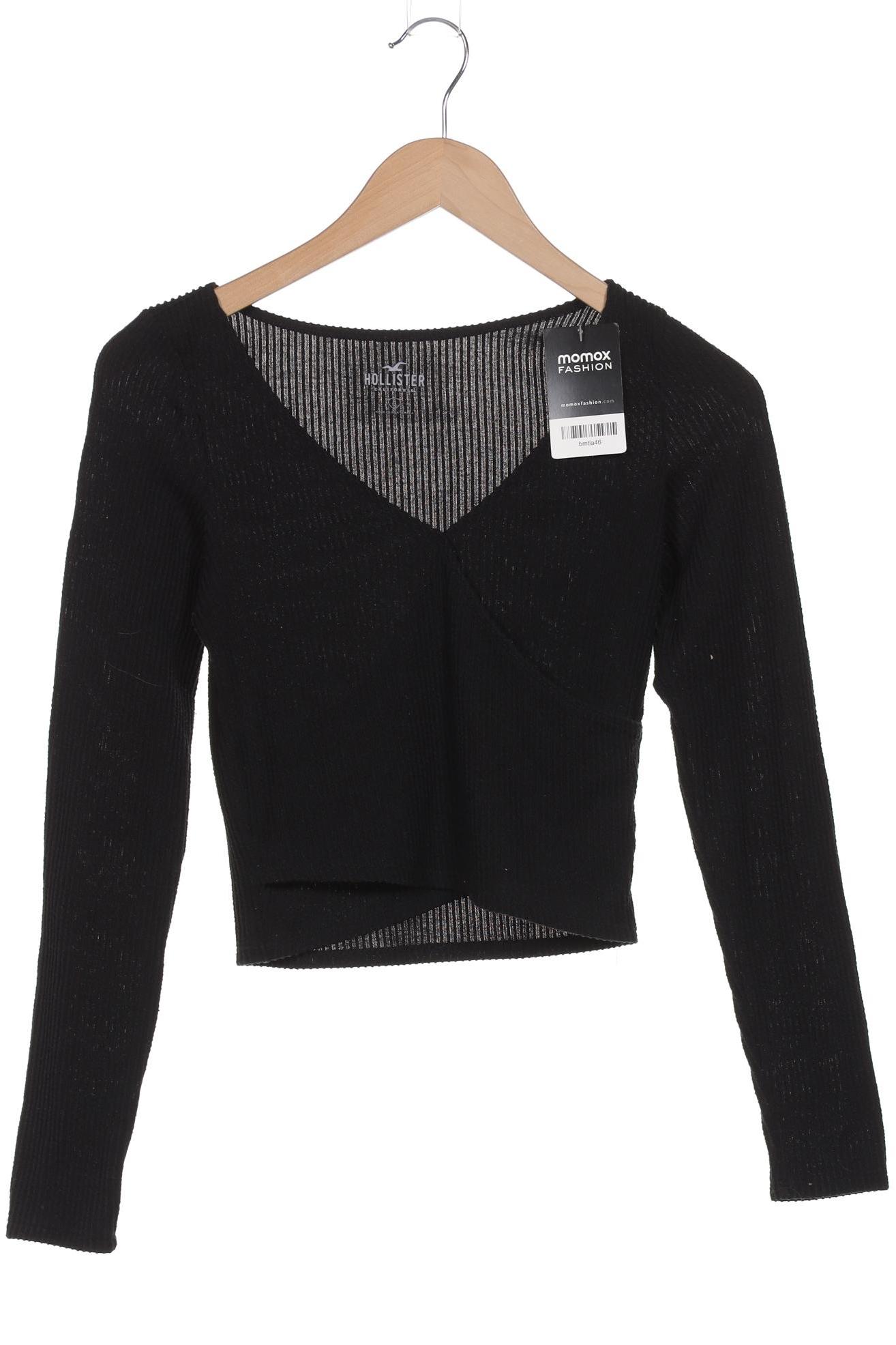 

Hollister Damen Langarmshirt, schwarz, Gr. 36