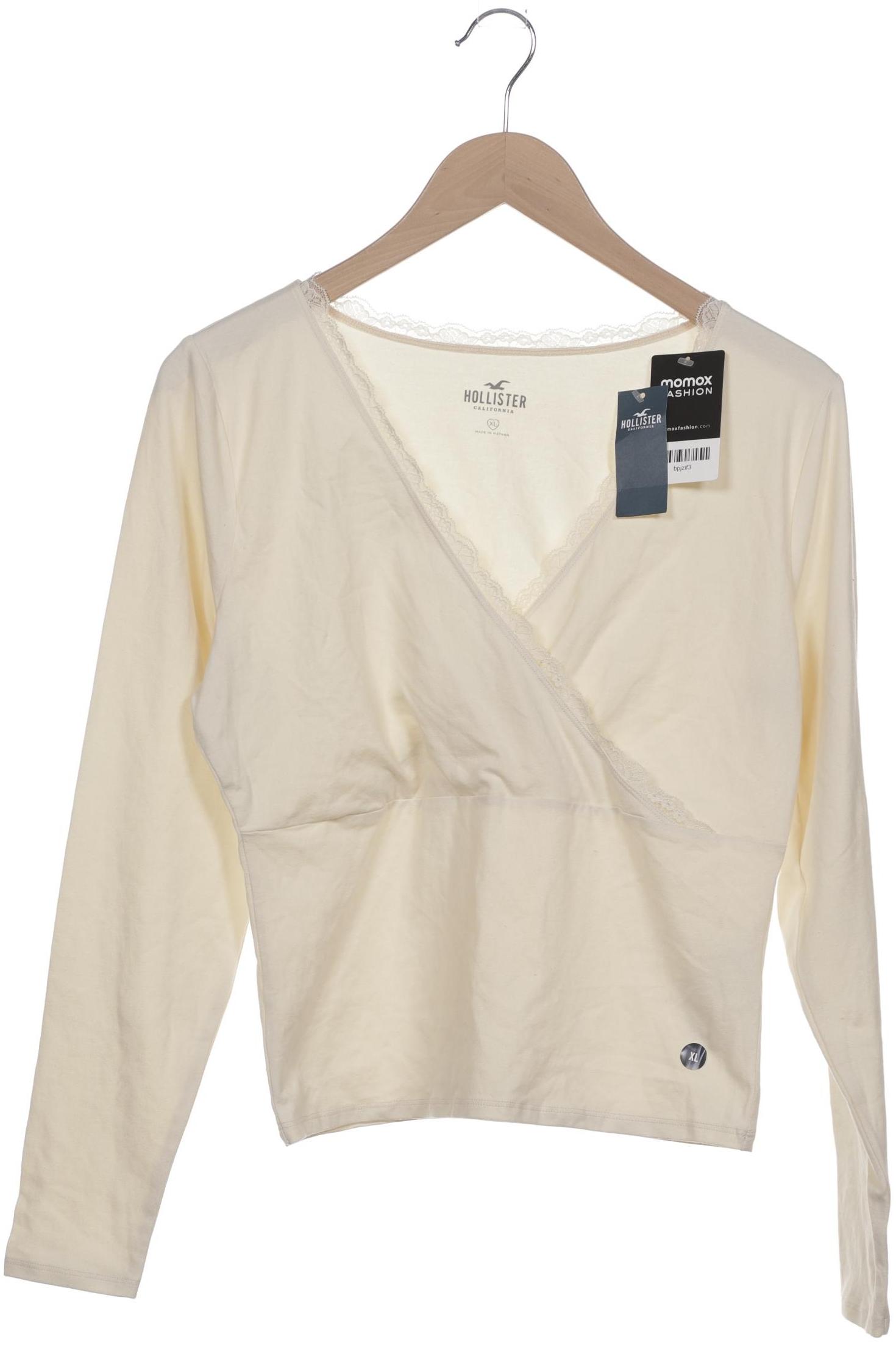 

Hollister Damen Langarmshirt, cremeweiß, Gr. 44