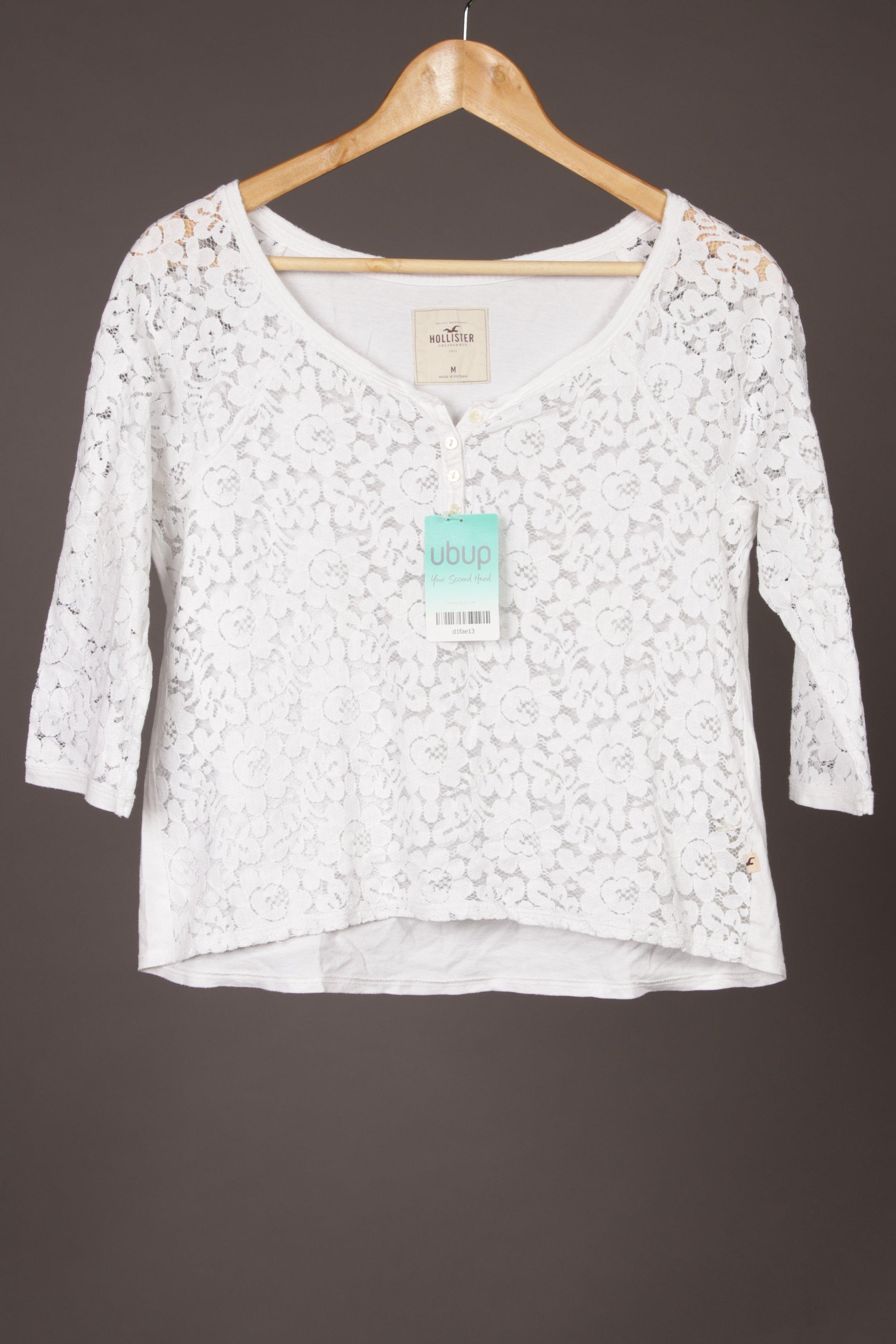 

Hollister Damen Langarmshirt, weiß, Gr.