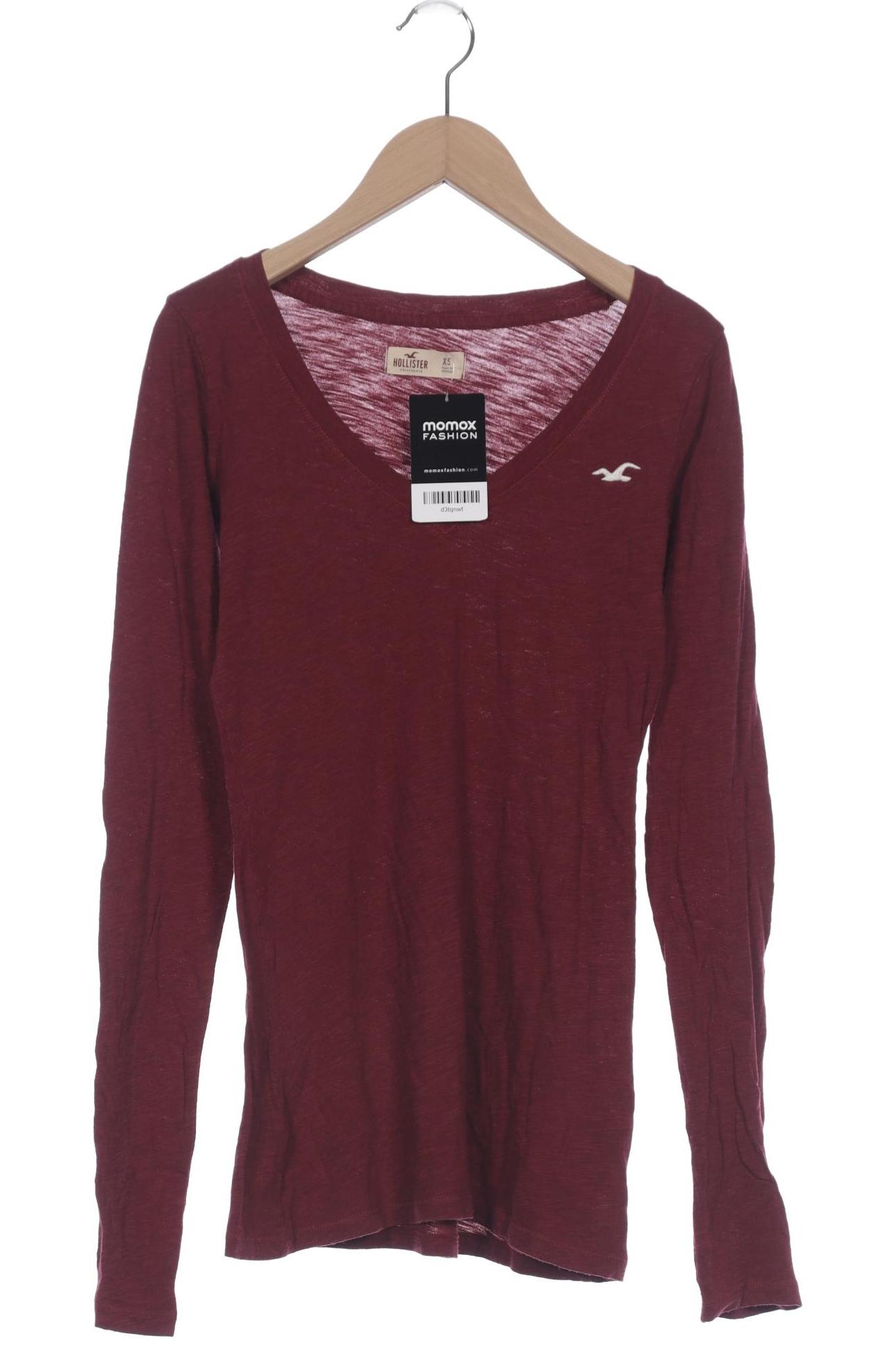 

Hollister Damen Langarmshirt, bordeaux, Gr. 34