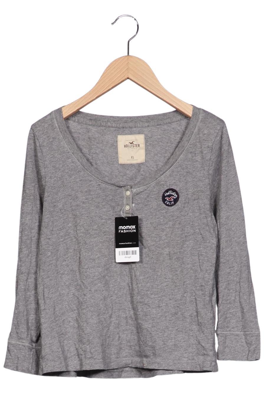

Hollister Damen Langarmshirt, grau, Gr. 34