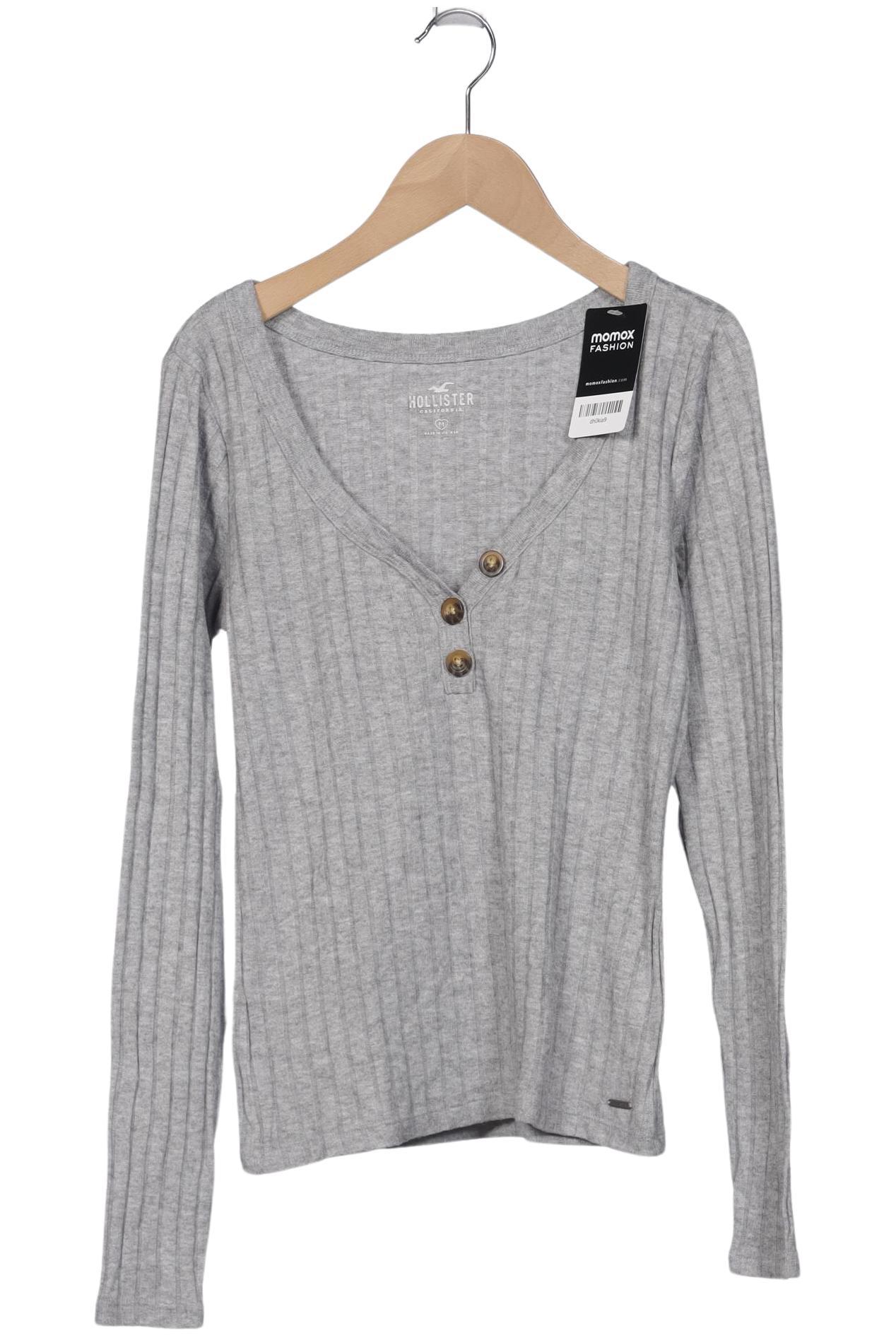 

Hollister Damen Langarmshirt, grau, Gr. 38