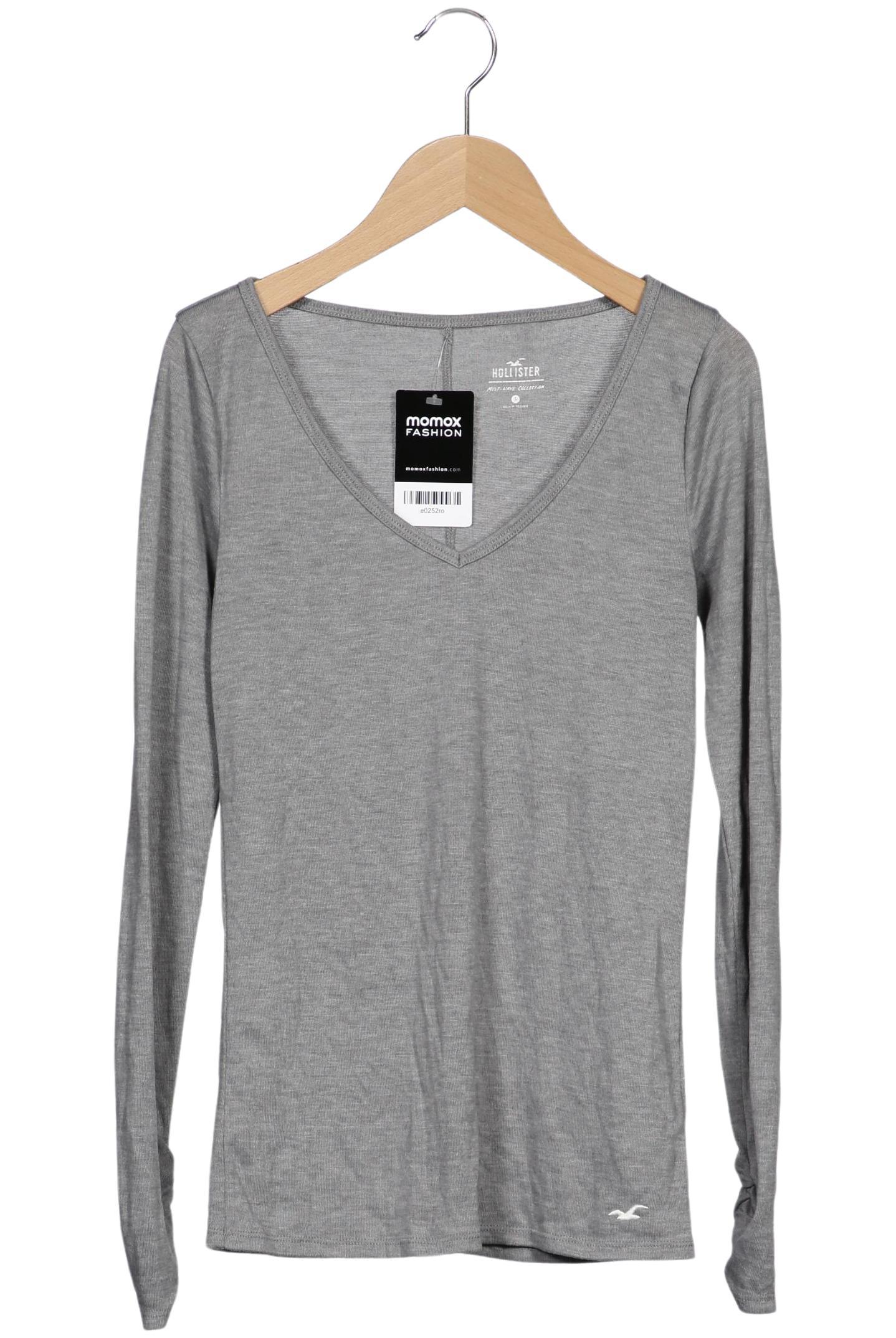 

Hollister Damen Langarmshirt, grau, Gr. 36