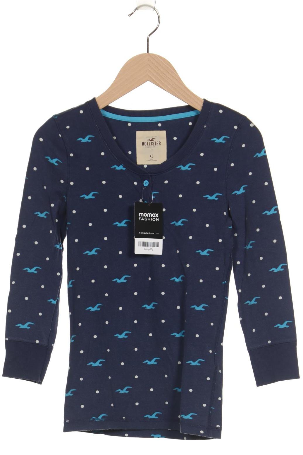 

Hollister Damen Langarmshirt, marineblau, Gr. 34