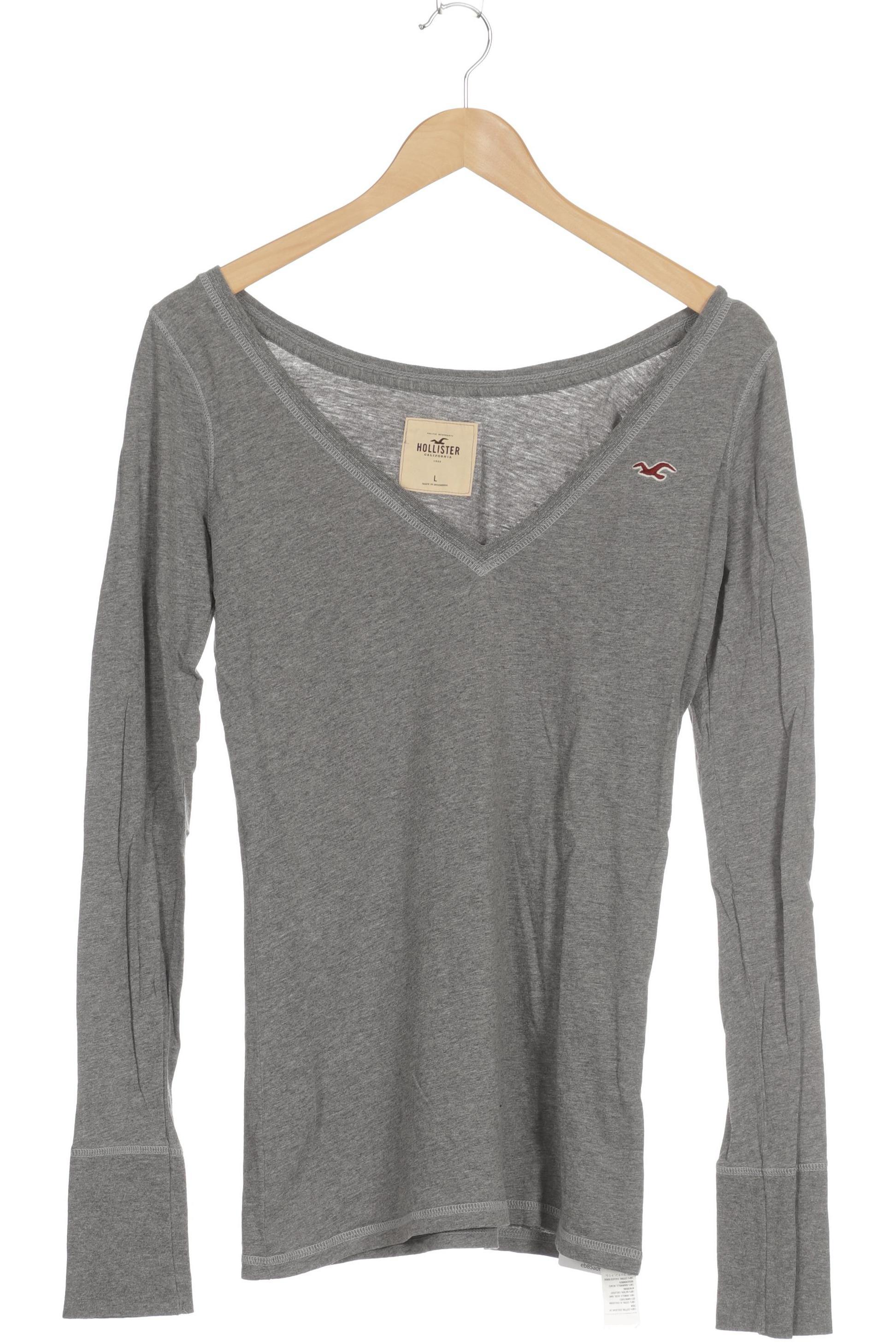 

Hollister Damen Langarmshirt, grau, Gr.