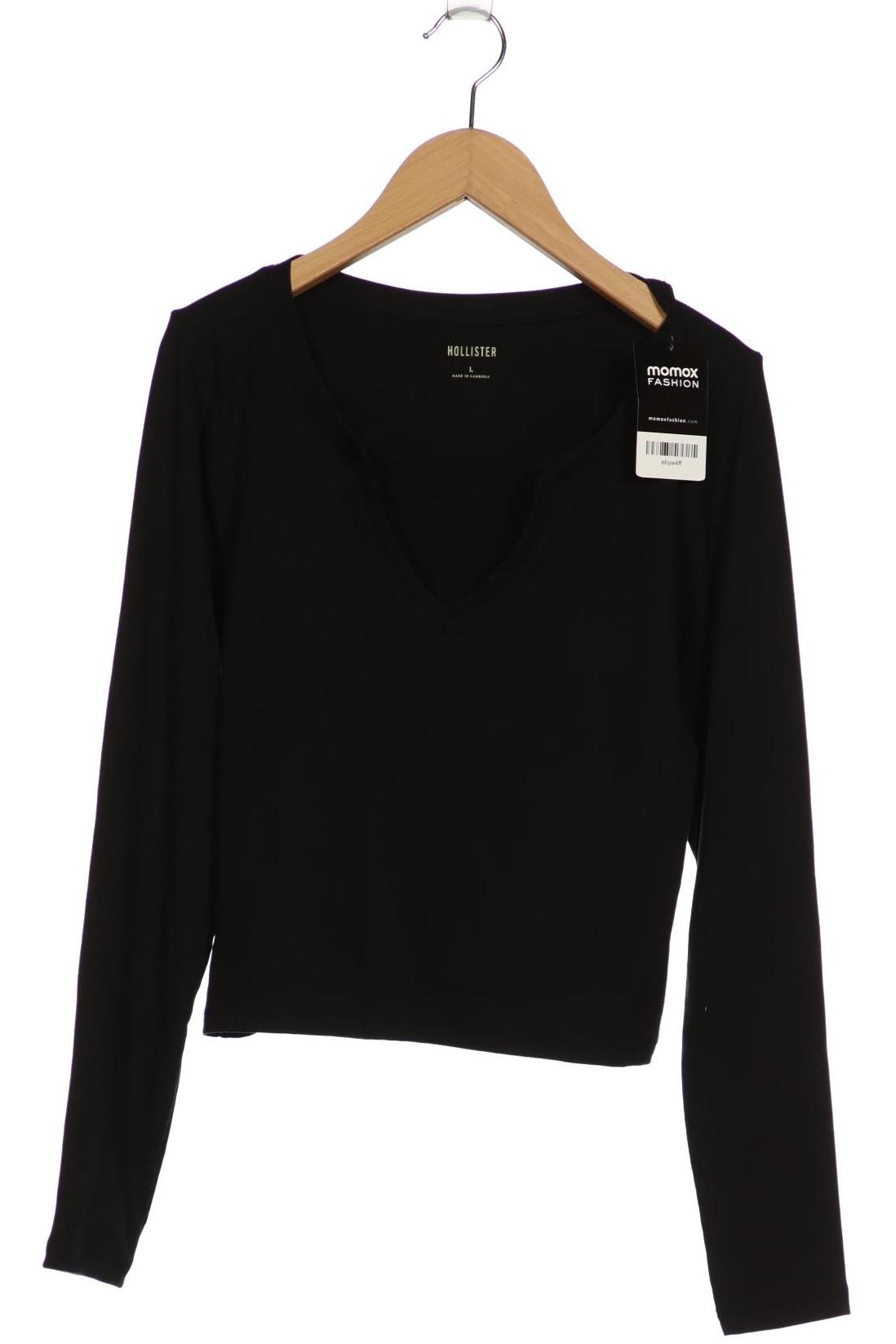 

Hollister Damen Langarmshirt, schwarz, Gr. 42