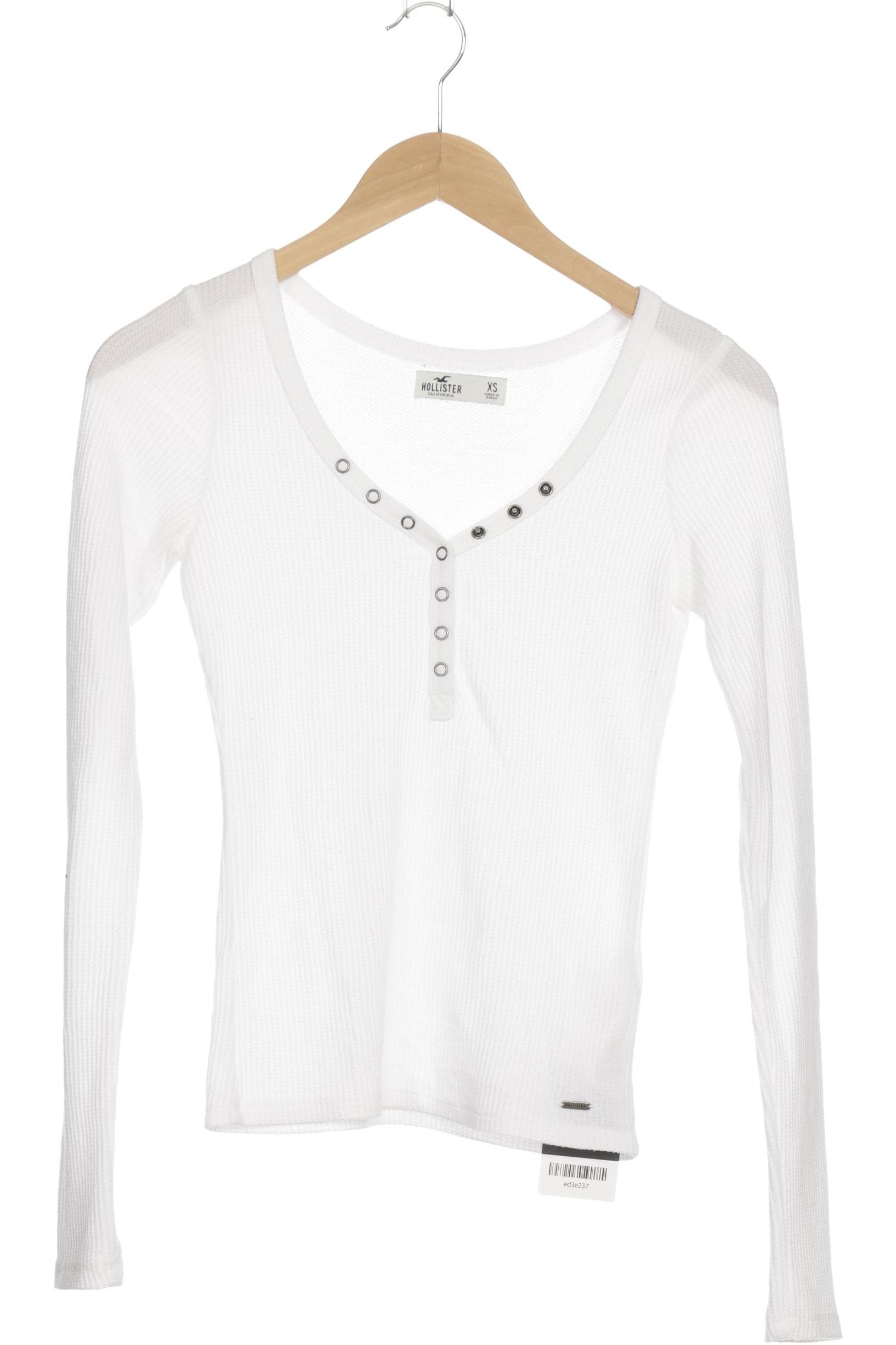 

Hollister Damen Langarmshirt, weiß, Gr.