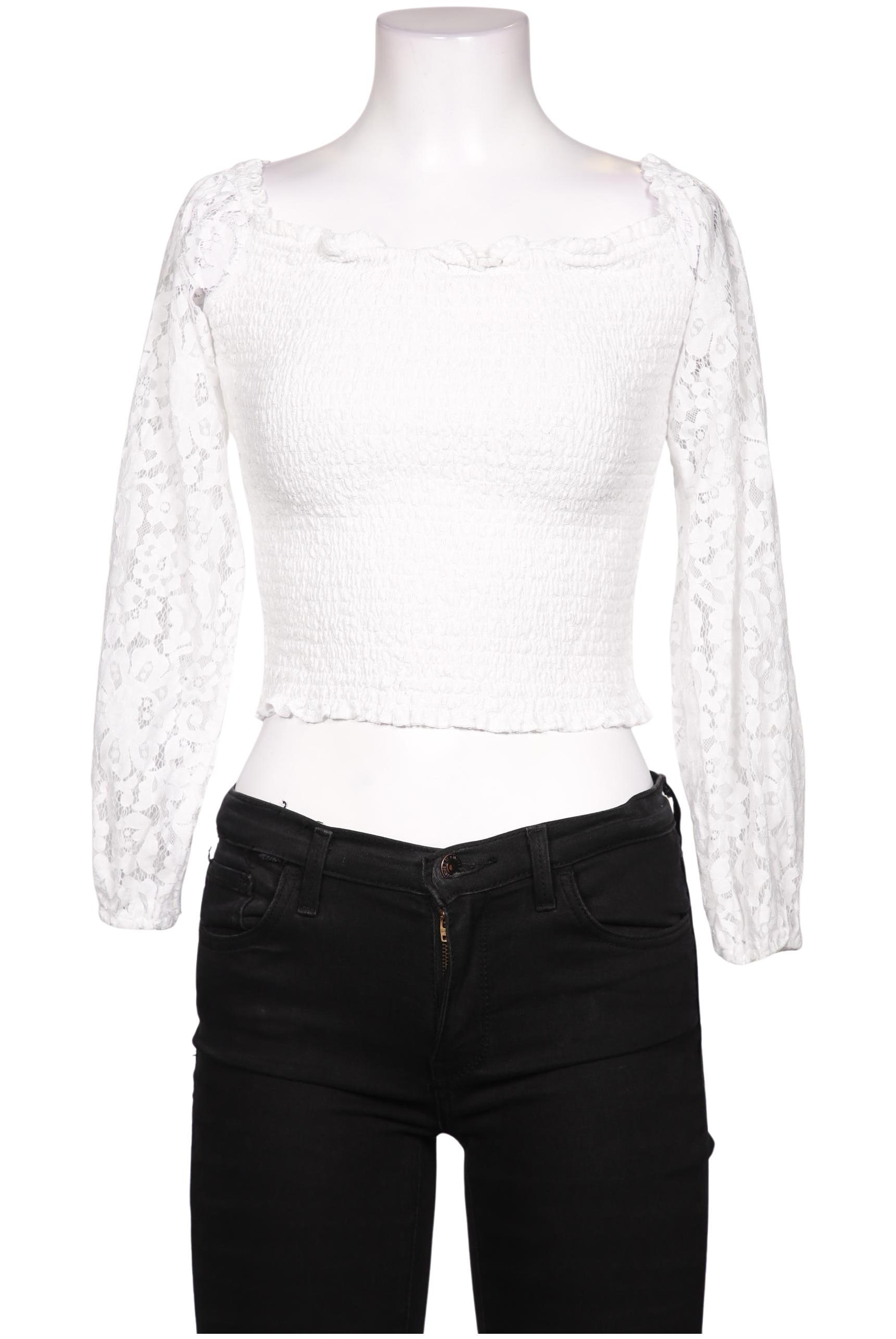 

Hollister Damen Langarmshirt, weiß, Gr. 38