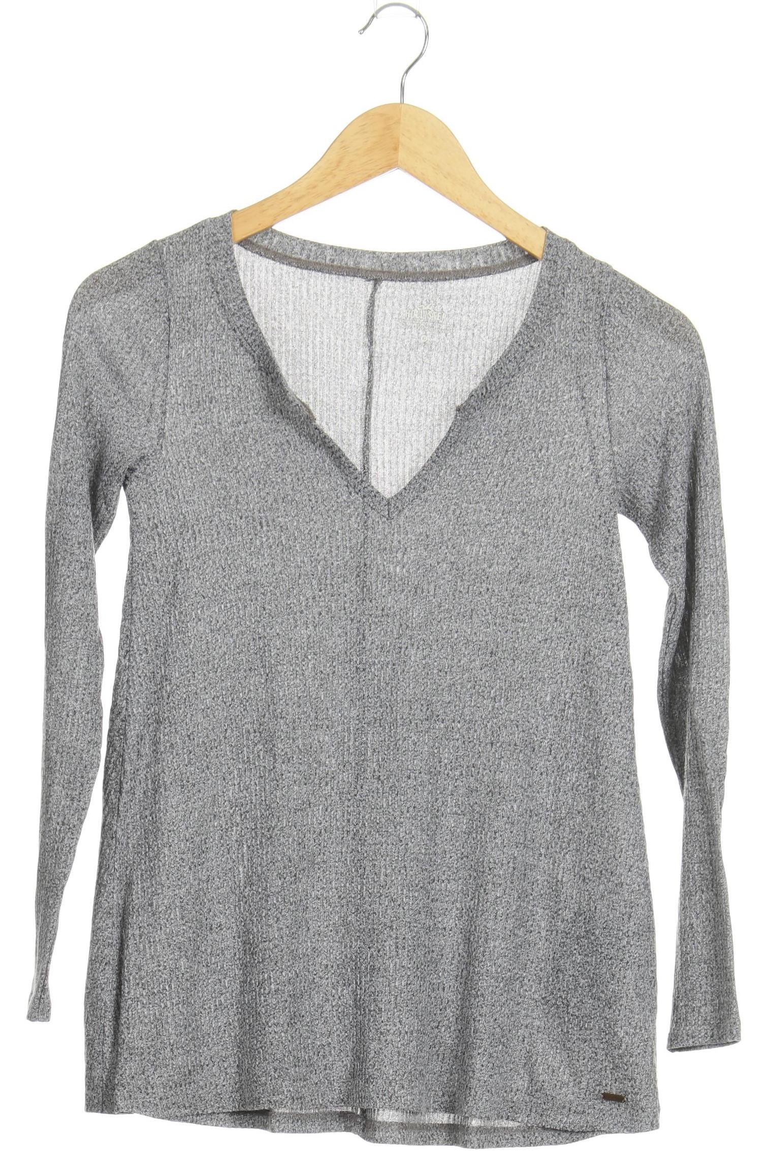 

Hollister Damen Langarmshirt, grau, Gr. 34