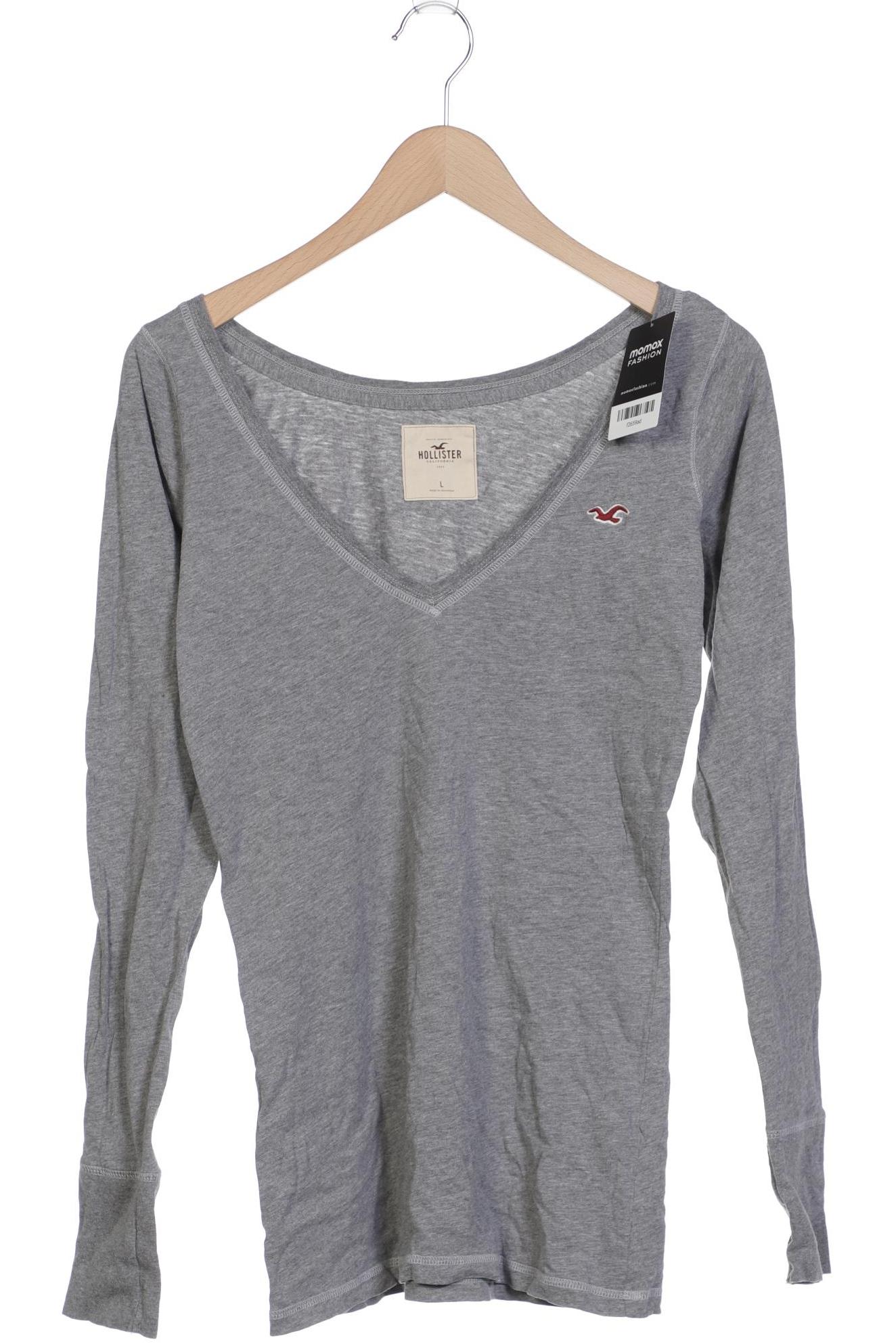 

Hollister Damen Langarmshirt, grau, Gr. 42