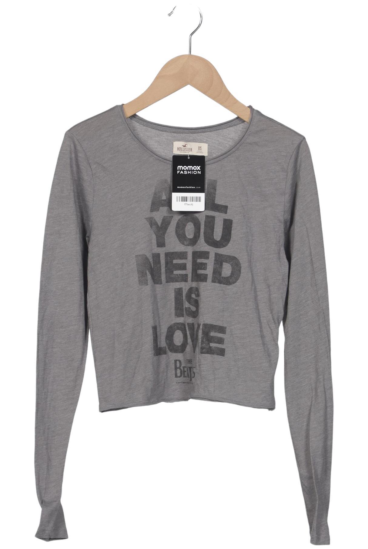 

Hollister Damen Langarmshirt, grau, Gr. 34