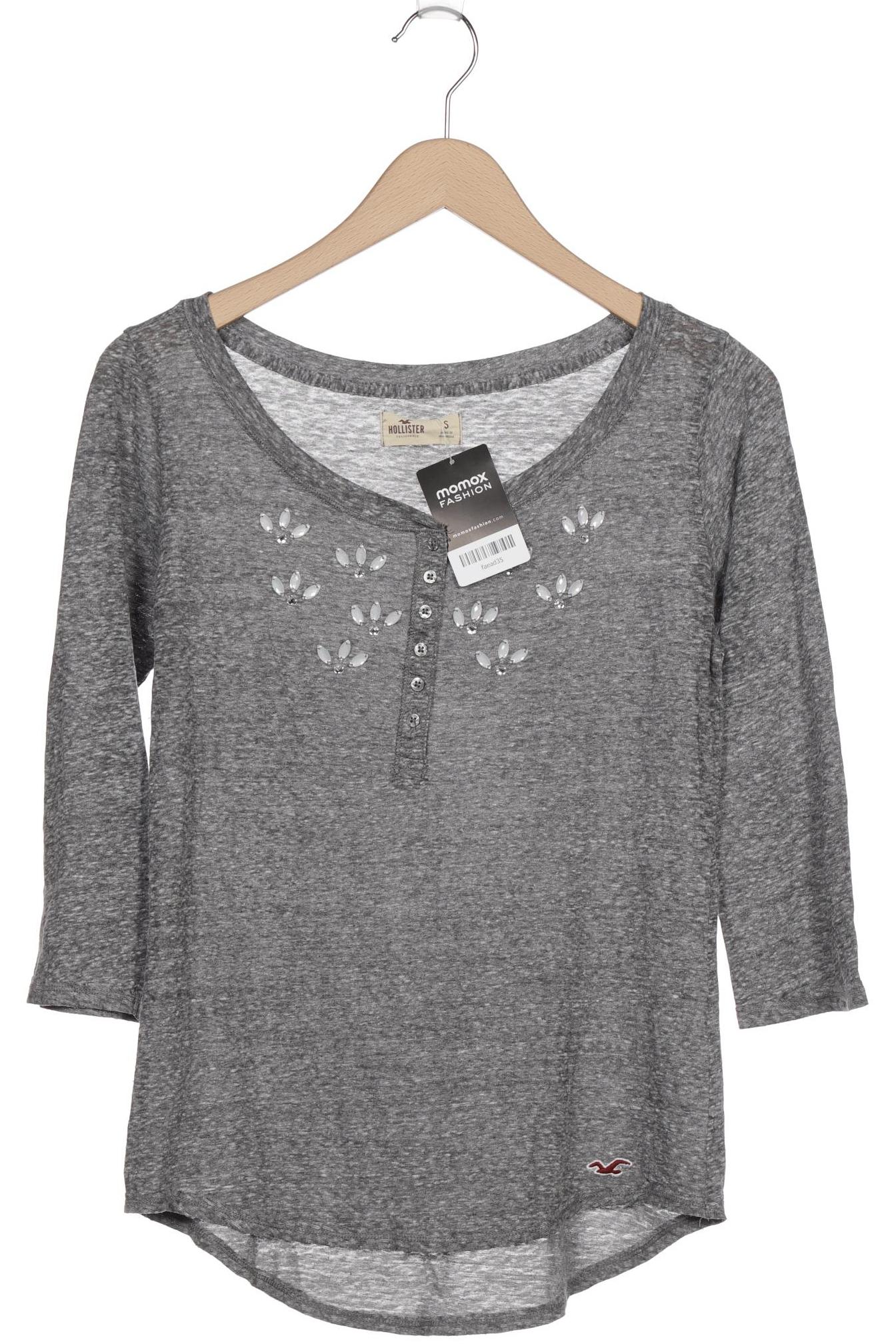 

Hollister Damen Langarmshirt, grau, Gr. 36