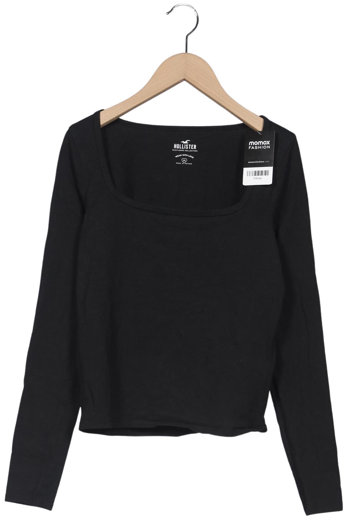 

Hollister Damen Langarmshirt, schwarz, Gr. 38