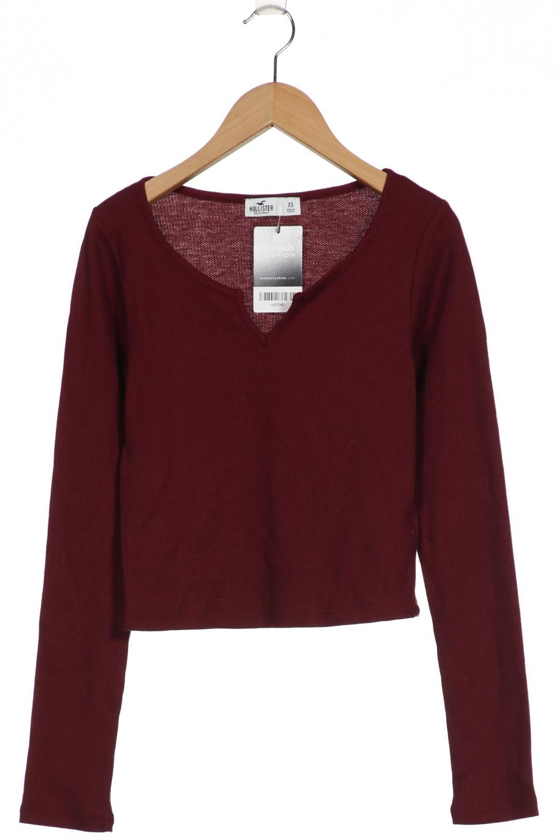 

Hollister Damen Langarmshirt, bordeaux, Gr. 34