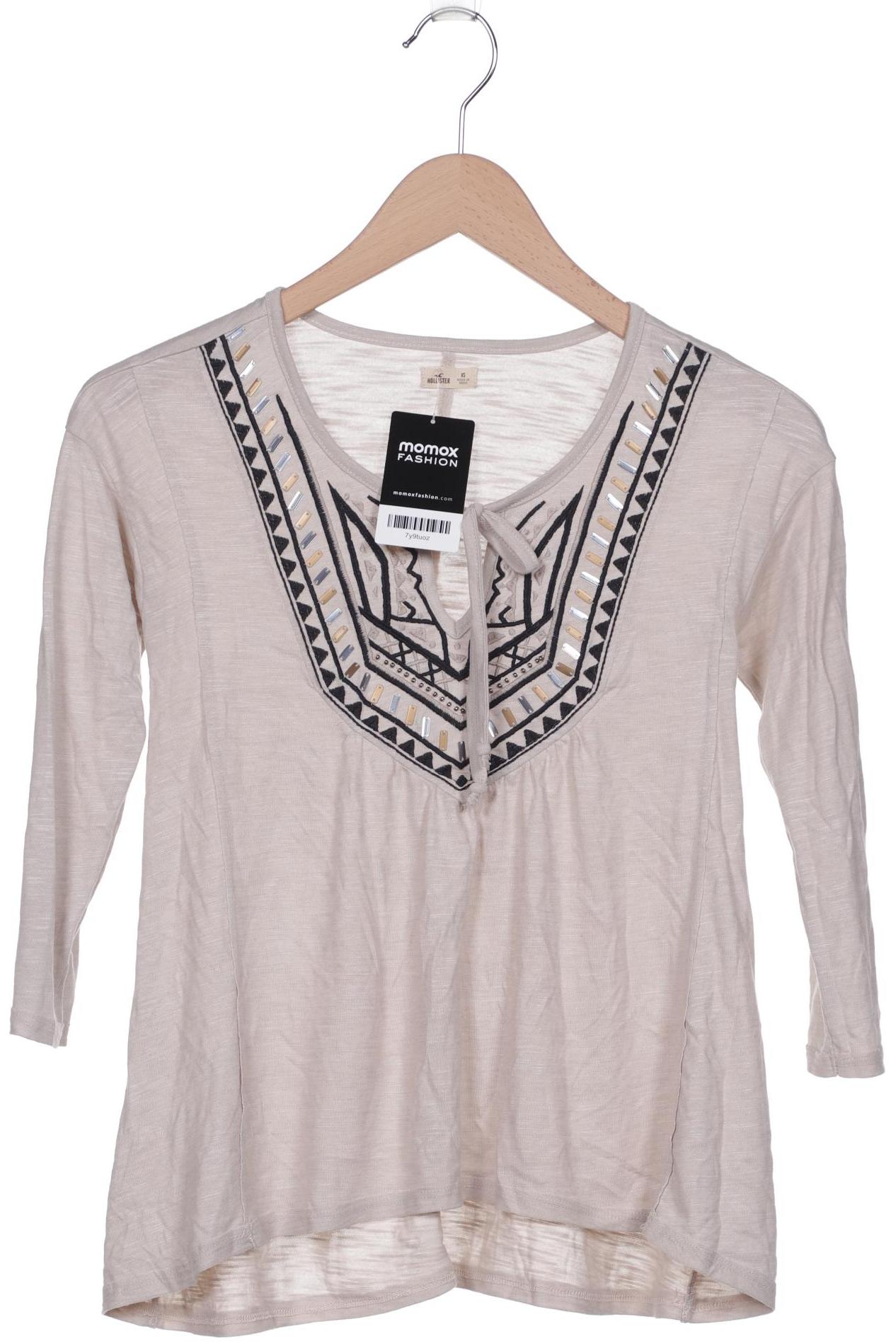 

Hollister Damen Langarmshirt, beige, Gr. 34