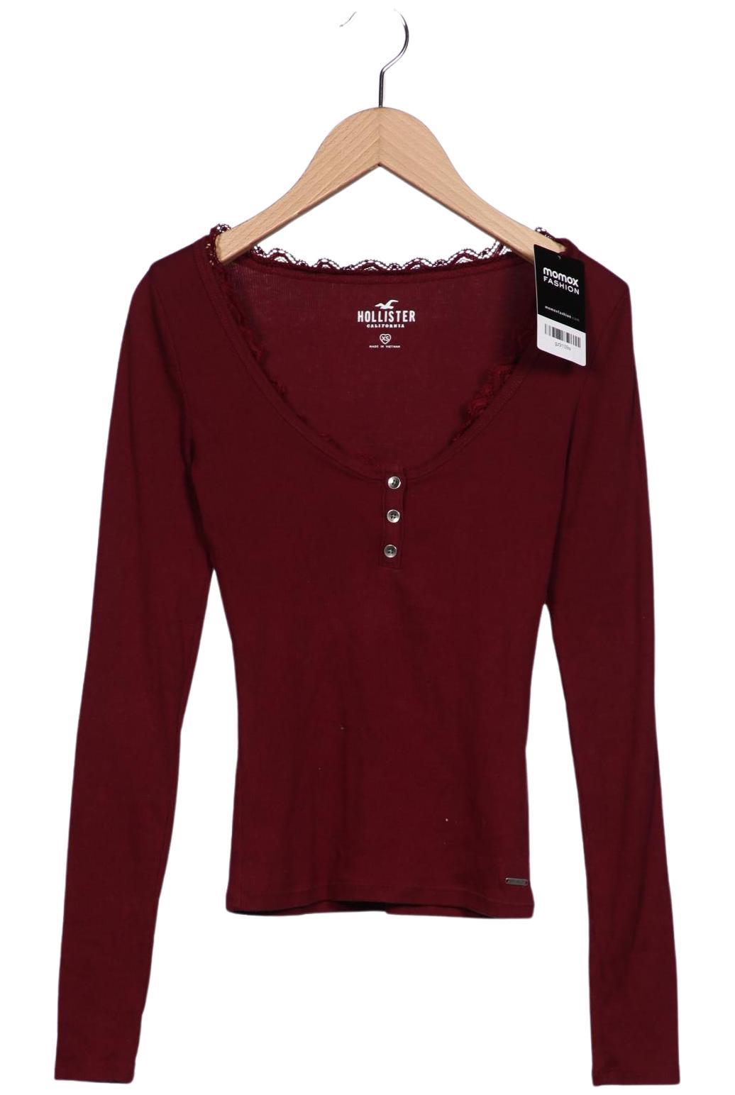 

Hollister Damen Langarmshirt, bordeaux, Gr. 34