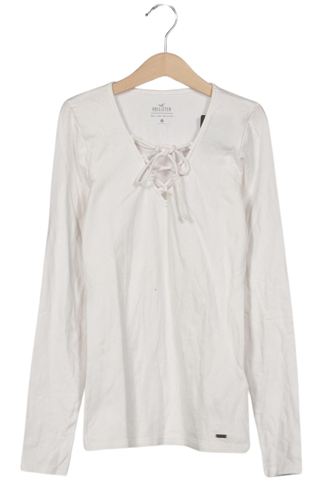 

Hollister Damen Langarmshirt, weiß, Gr. 36