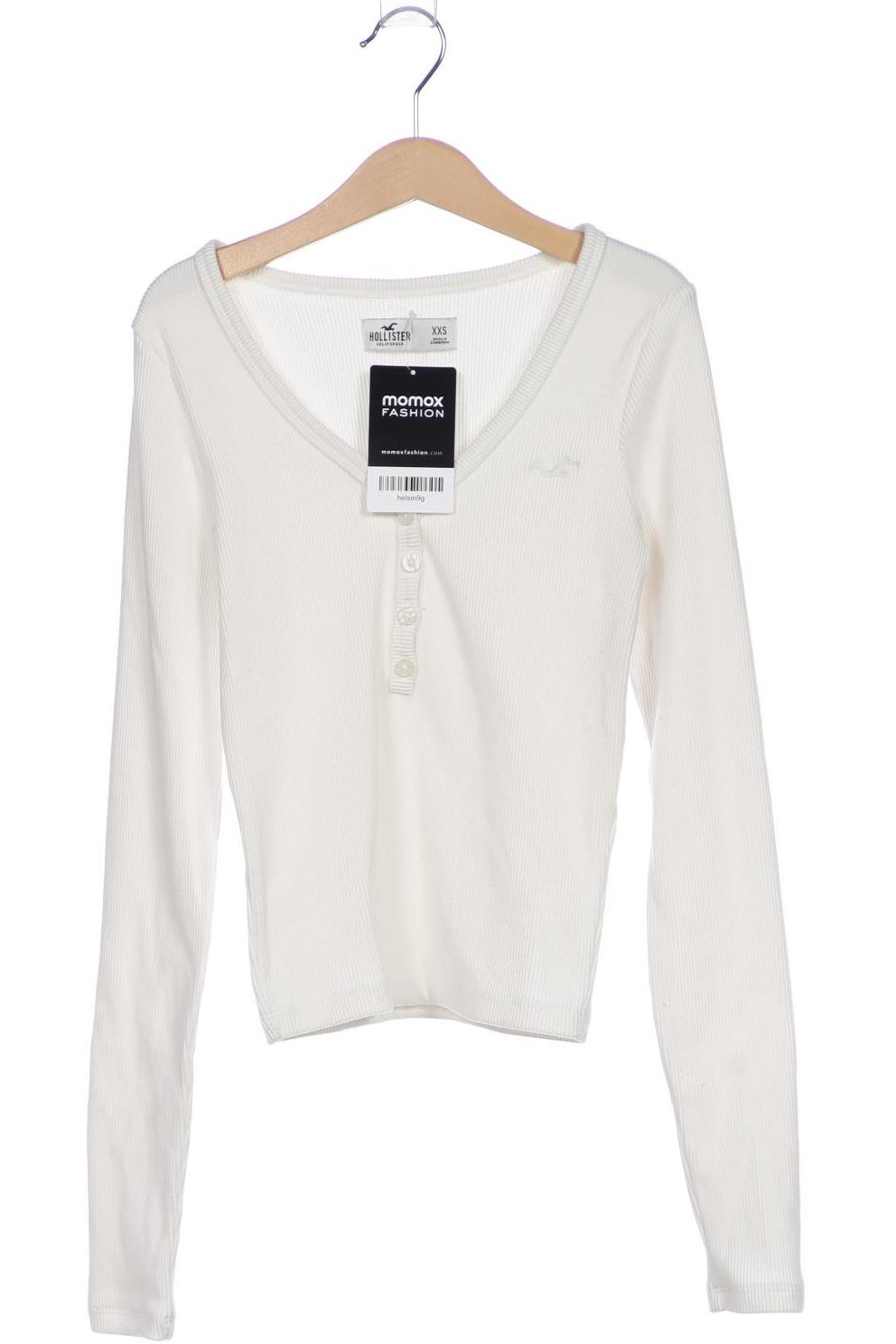 

Hollister Damen Langarmshirt, weiß, Gr. 32