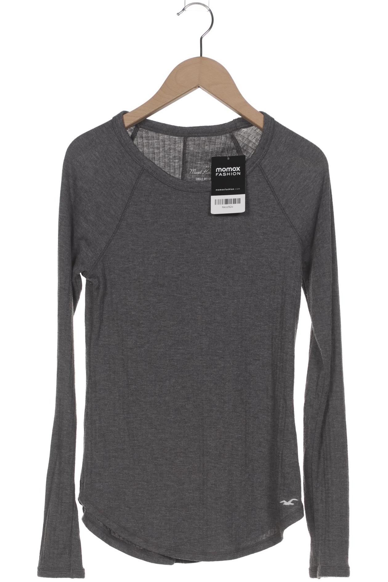 

Hollister Damen Langarmshirt, grau, Gr. 34