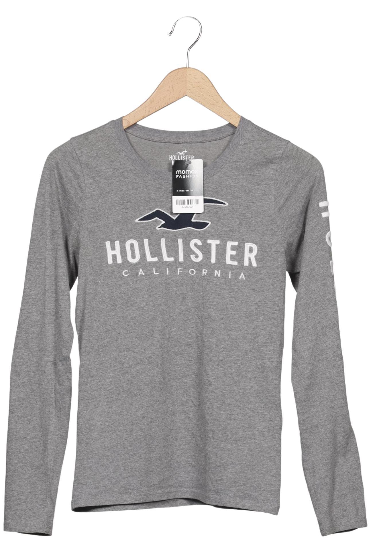 

Hollister Damen Langarmshirt, grau, Gr. 34