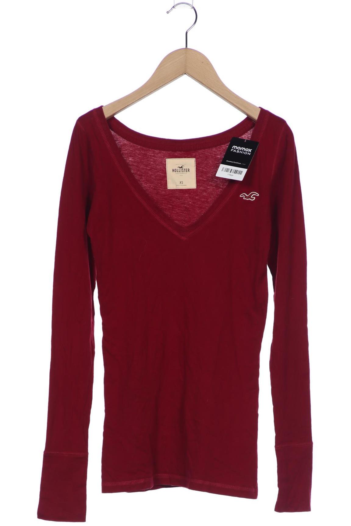 

Hollister Damen Langarmshirt, bordeaux, Gr. 34