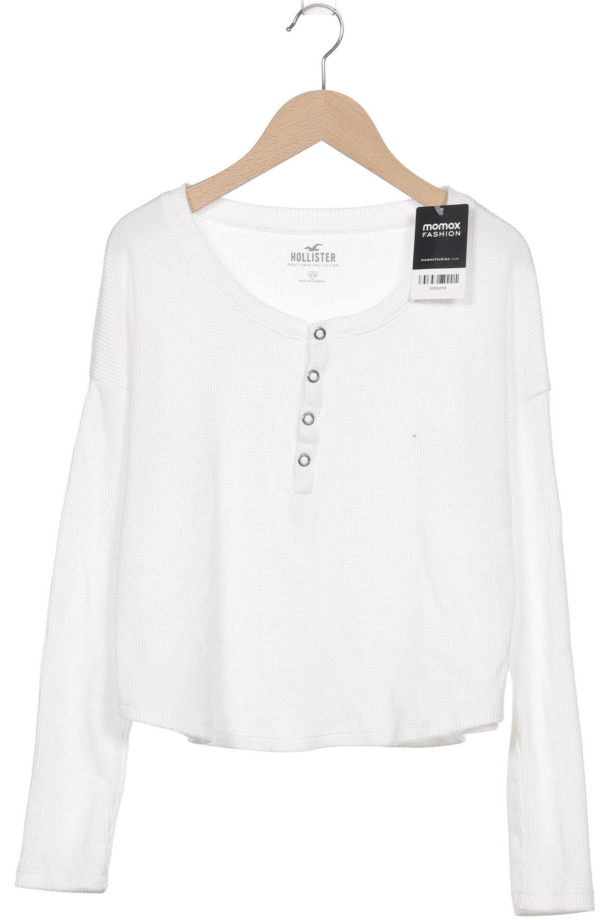 

Hollister Damen Langarmshirt, weiß, Gr. 34