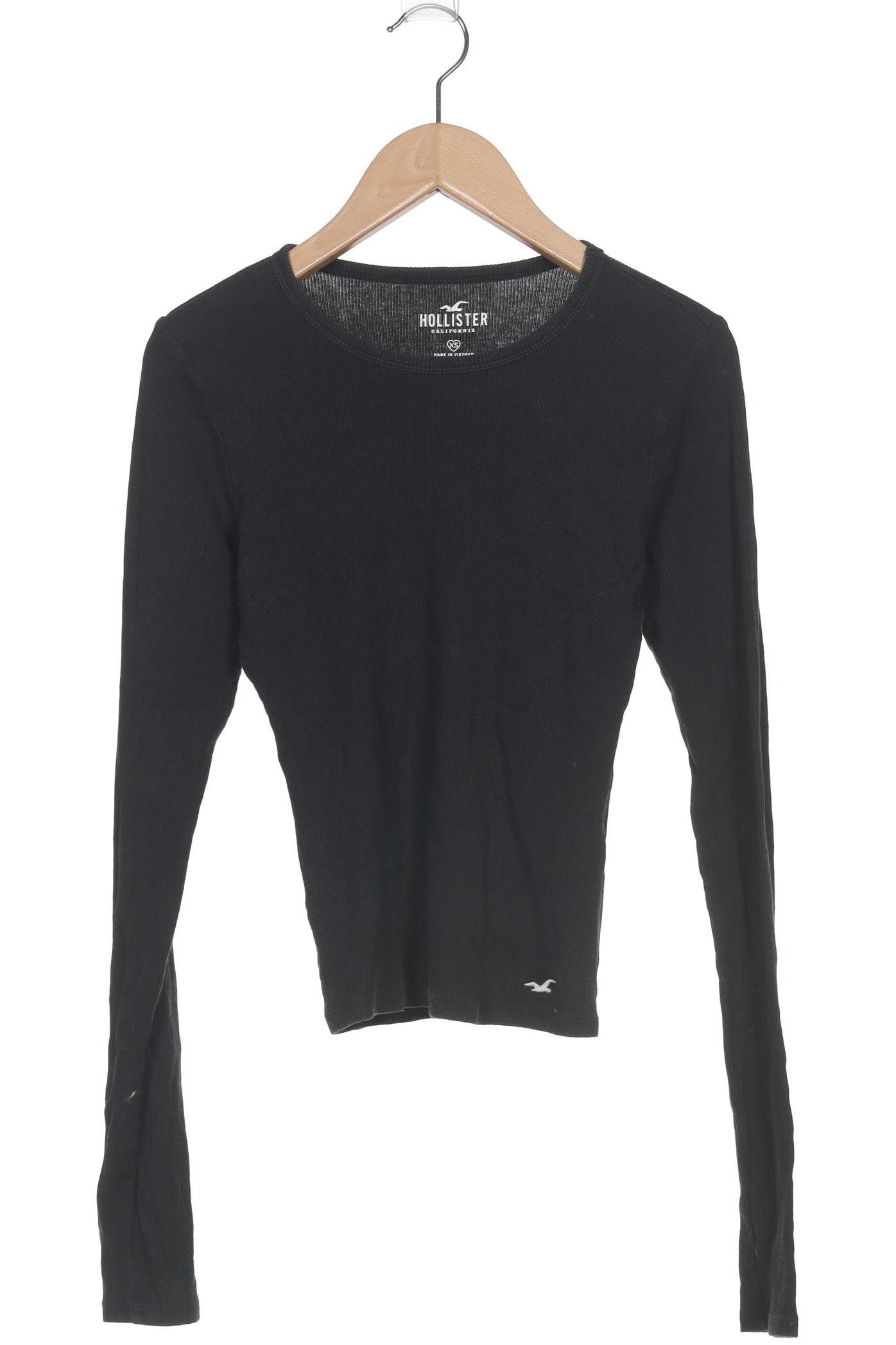

Hollister Damen Langarmshirt, schwarz, Gr. 34