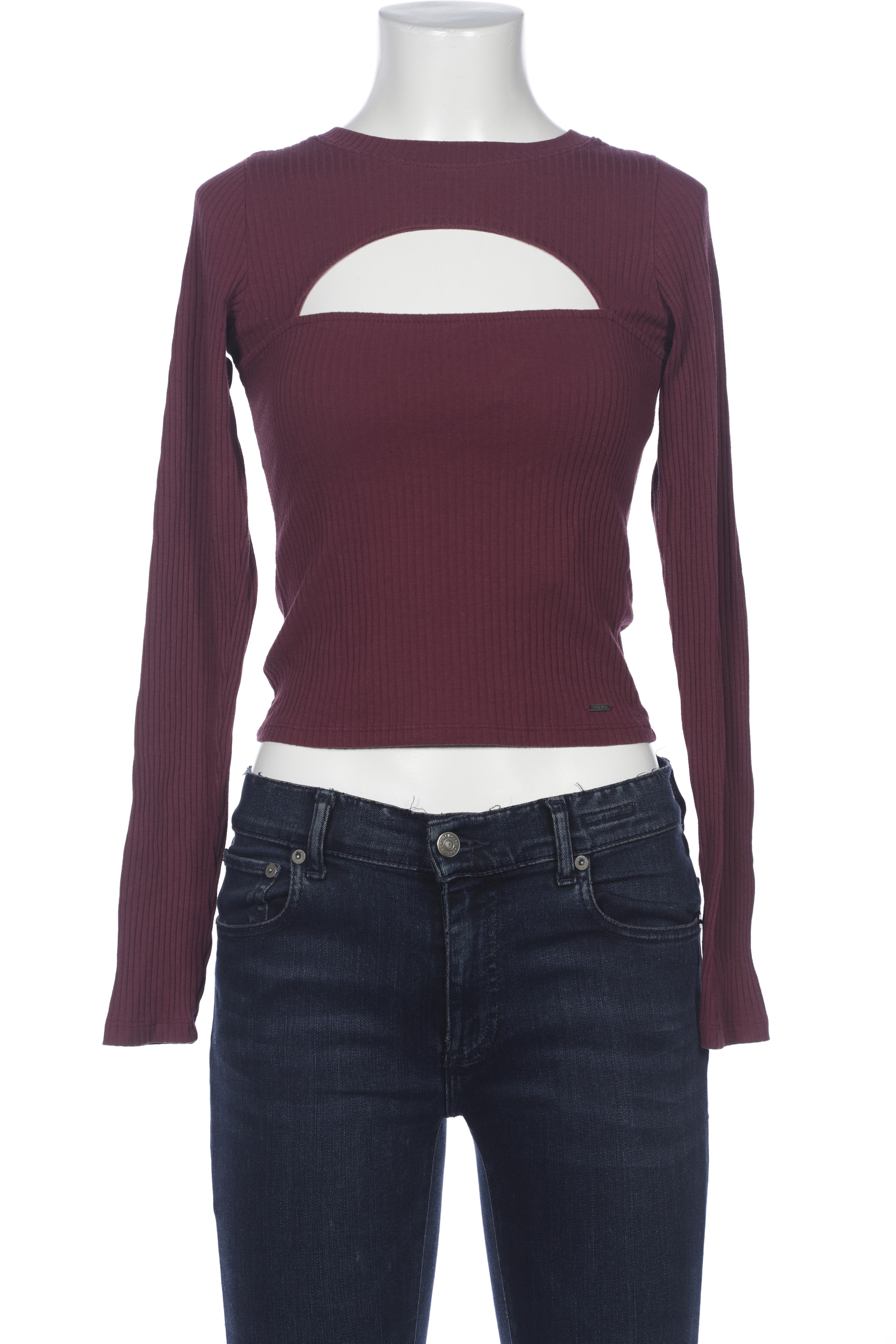 

Hollister Damen Langarmshirt, bordeaux, Gr. 38