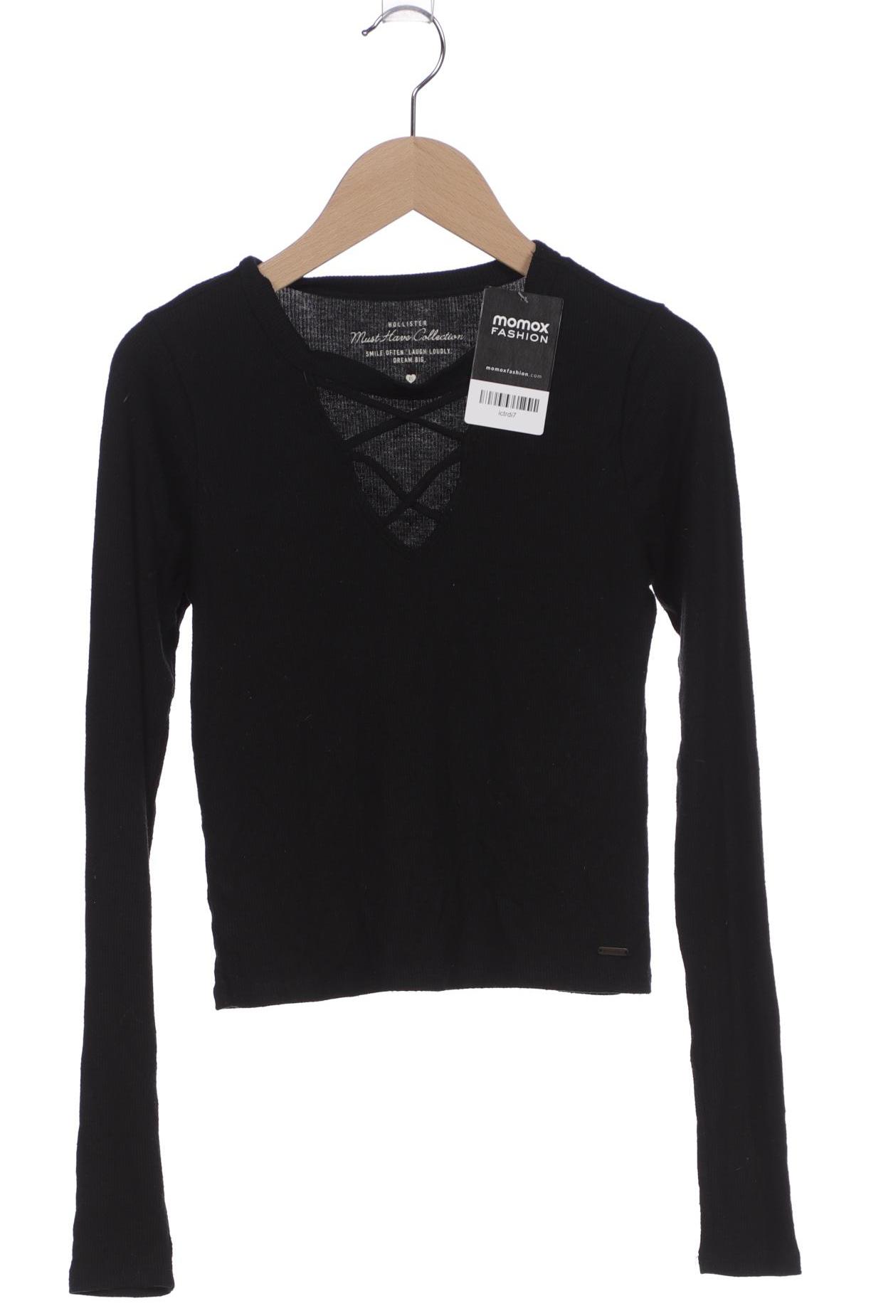 

Hollister Damen Langarmshirt, schwarz, Gr. 34