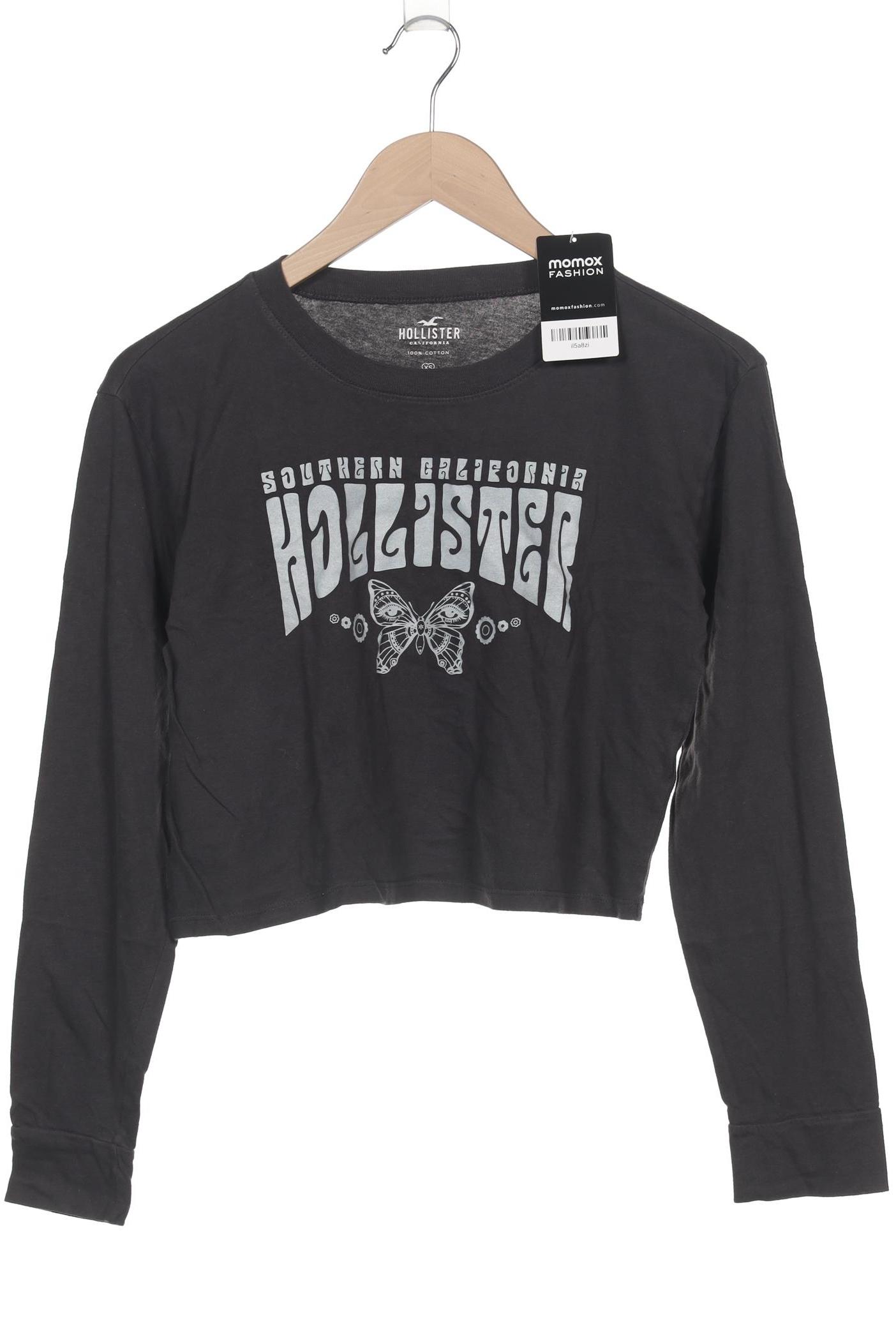 

Hollister Damen Langarmshirt, grau, Gr. 34