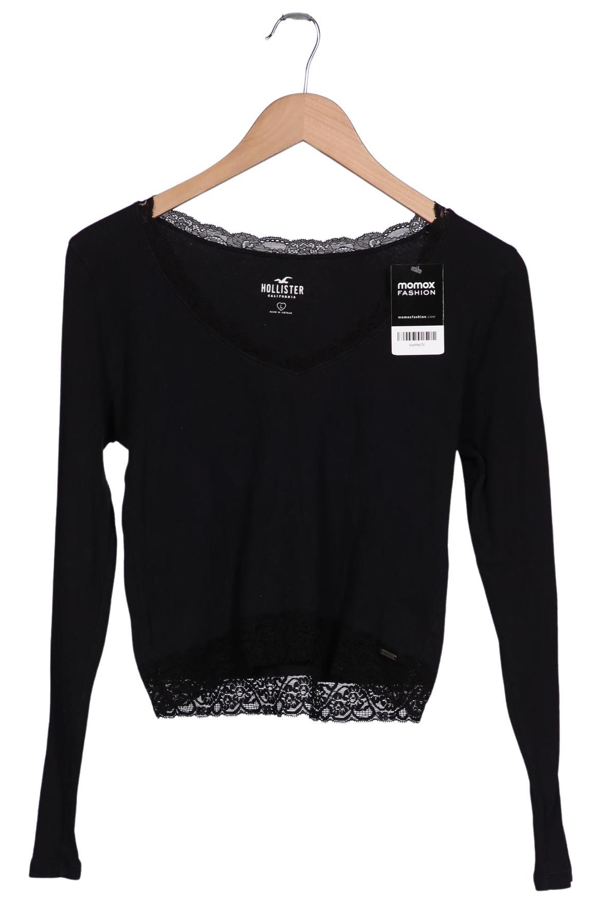 

Hollister Damen Langarmshirt, schwarz, Gr. 42